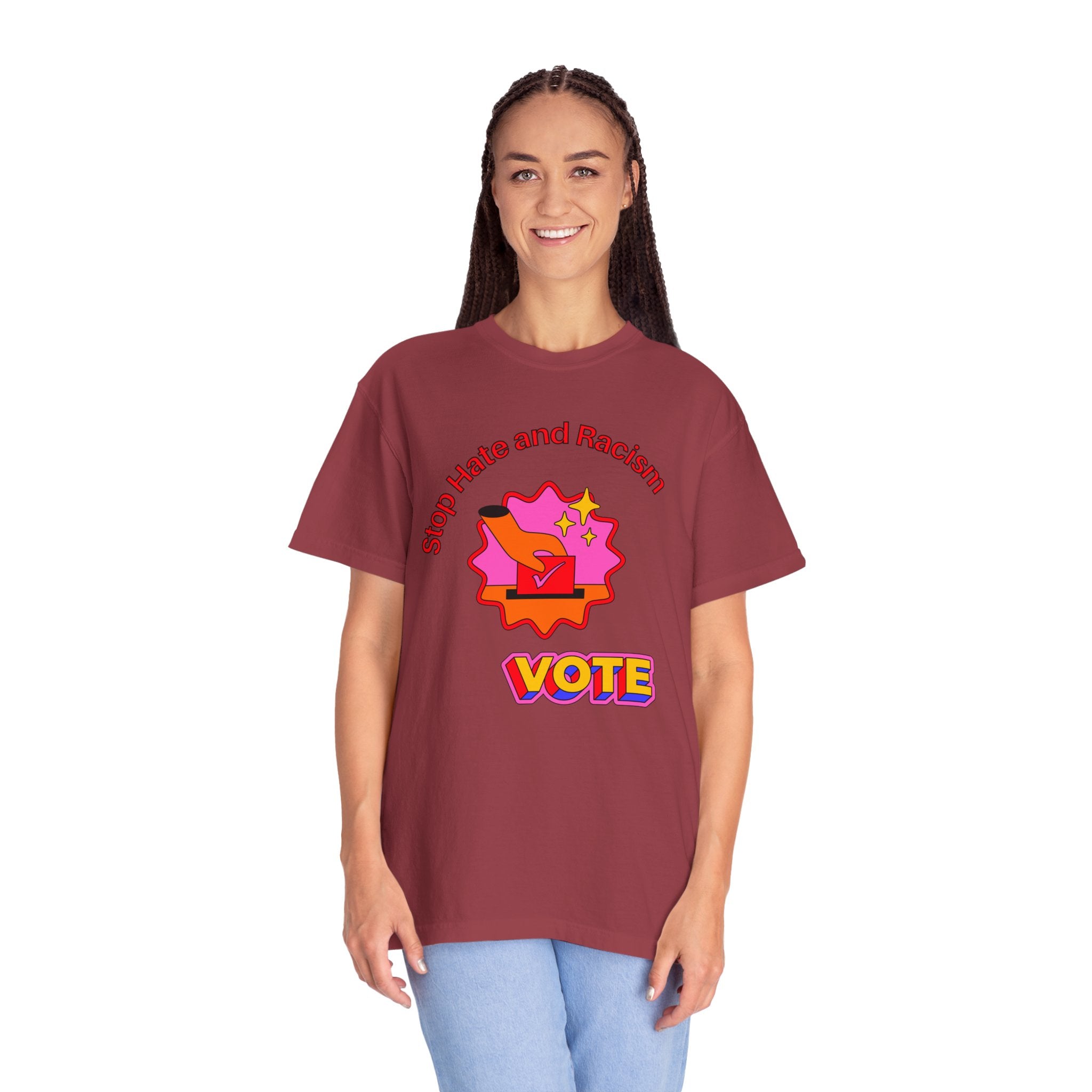 Vote: Stop Hate and Racism Graphic T-Shirt