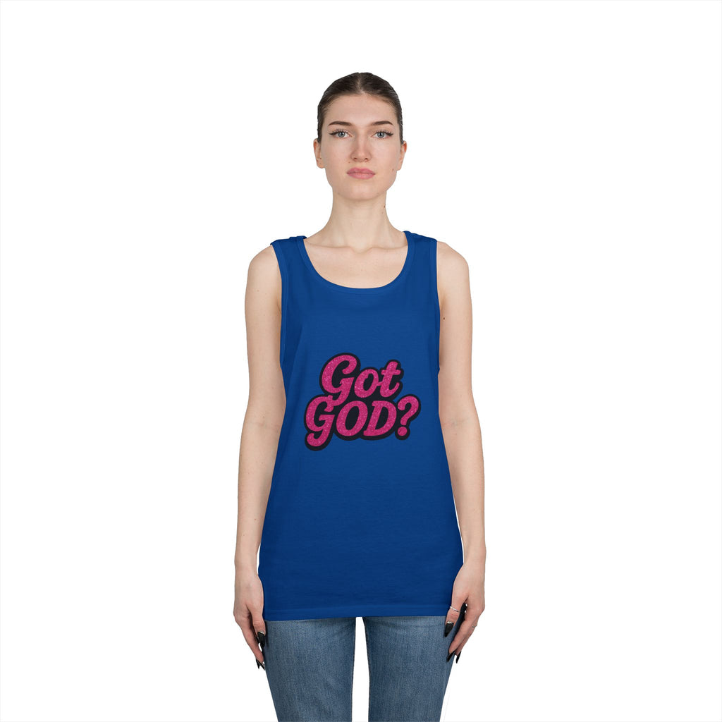 Got God? Pink Retro Graphic Tank Top — Christian Faith Statement Tee