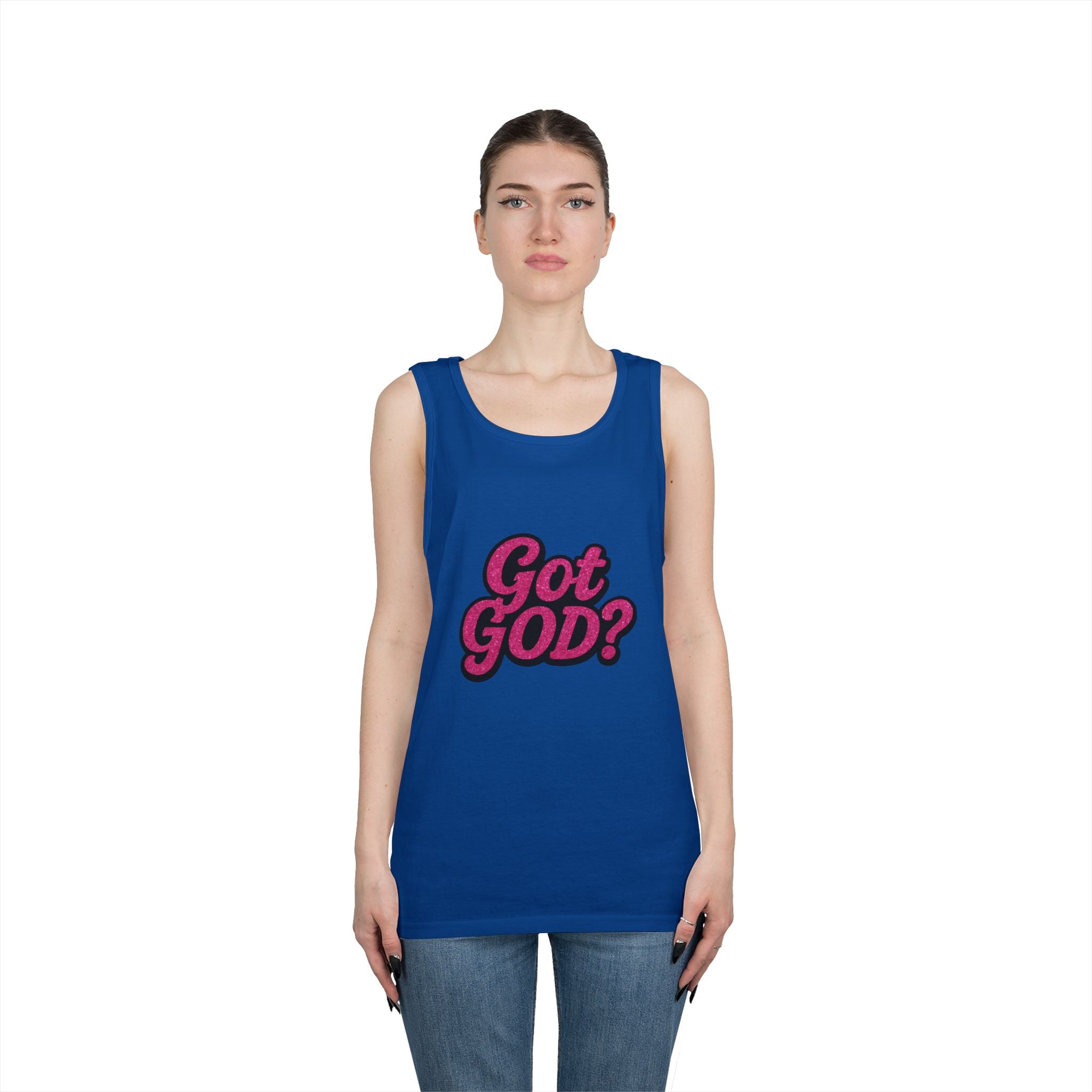 Got God? Pink Retro Graphic Tank Top — Christian Faith Statement Tee