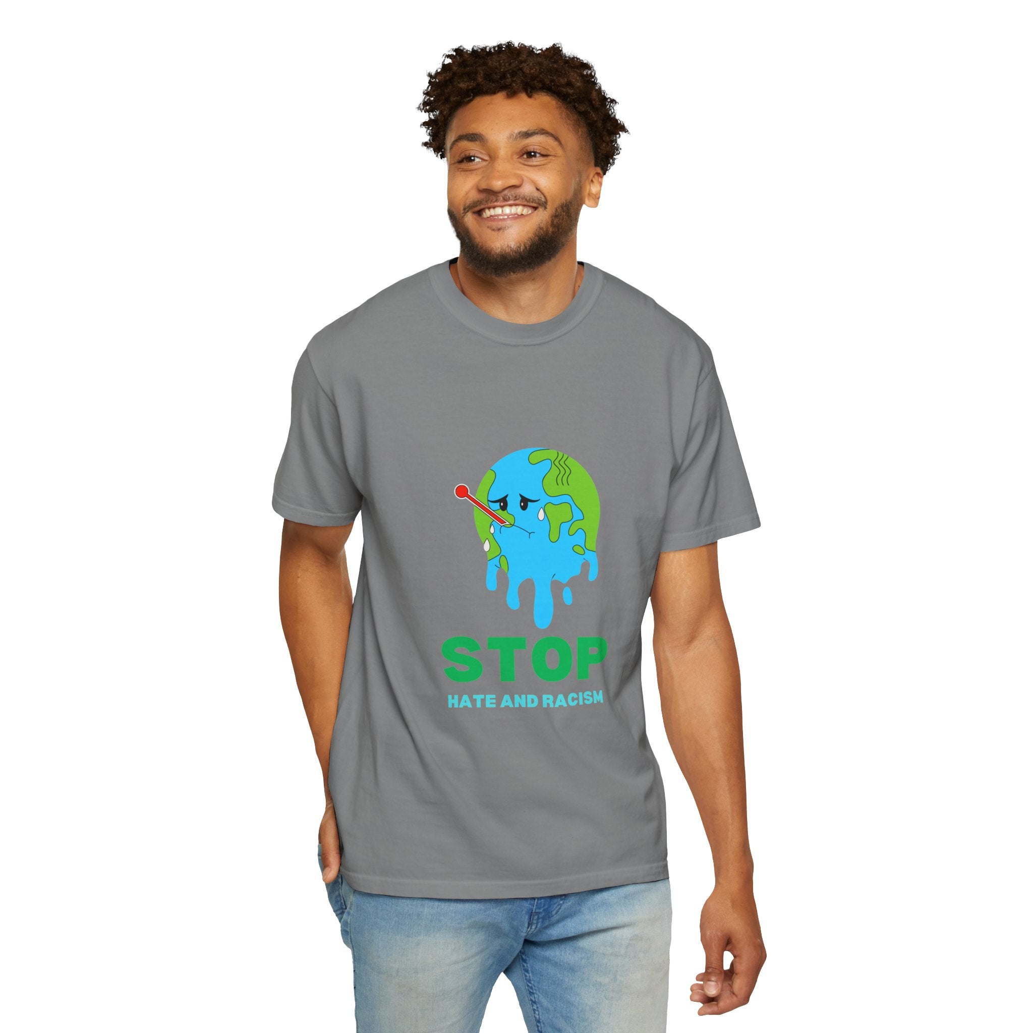 Stop Hate and Racism T-Shirt — Anti-Racism Earth Graphic Tee