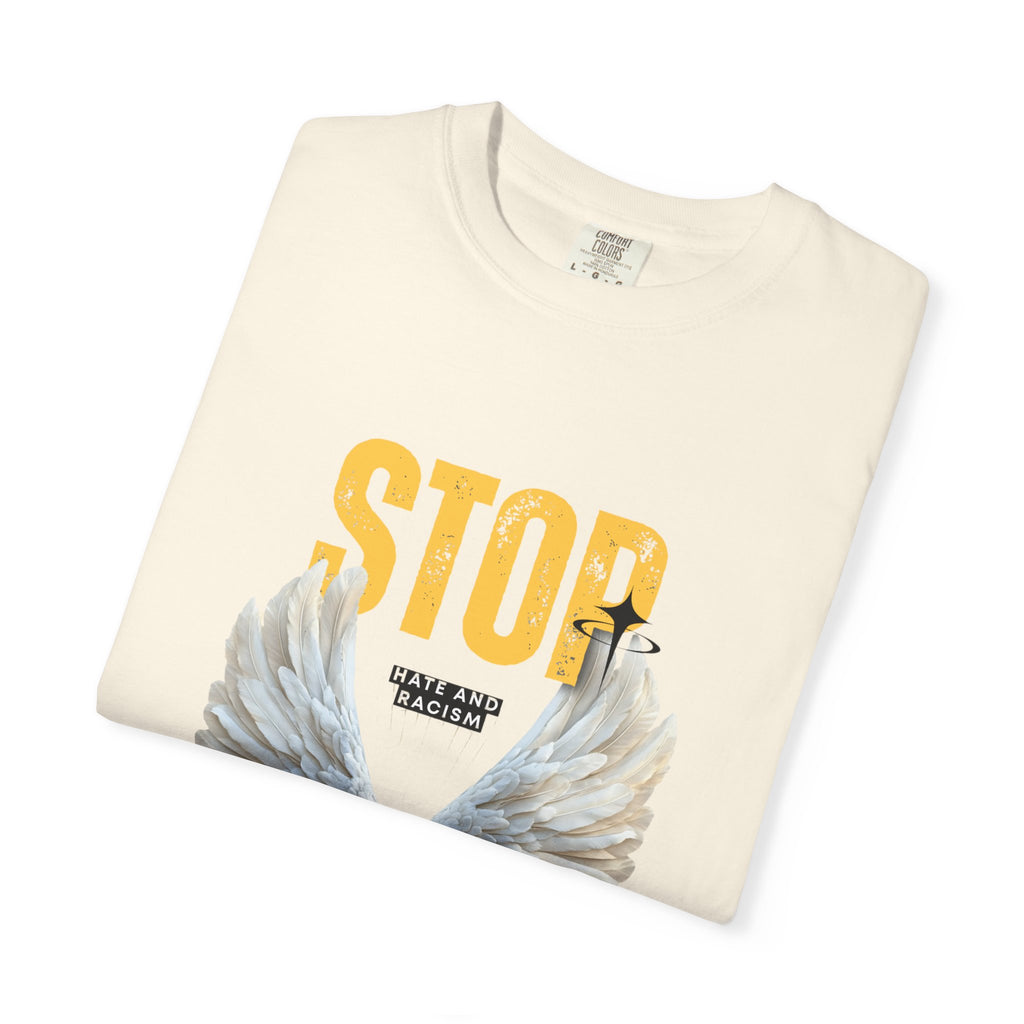 Angel Wings "STOP" Graphic T‑Shirt