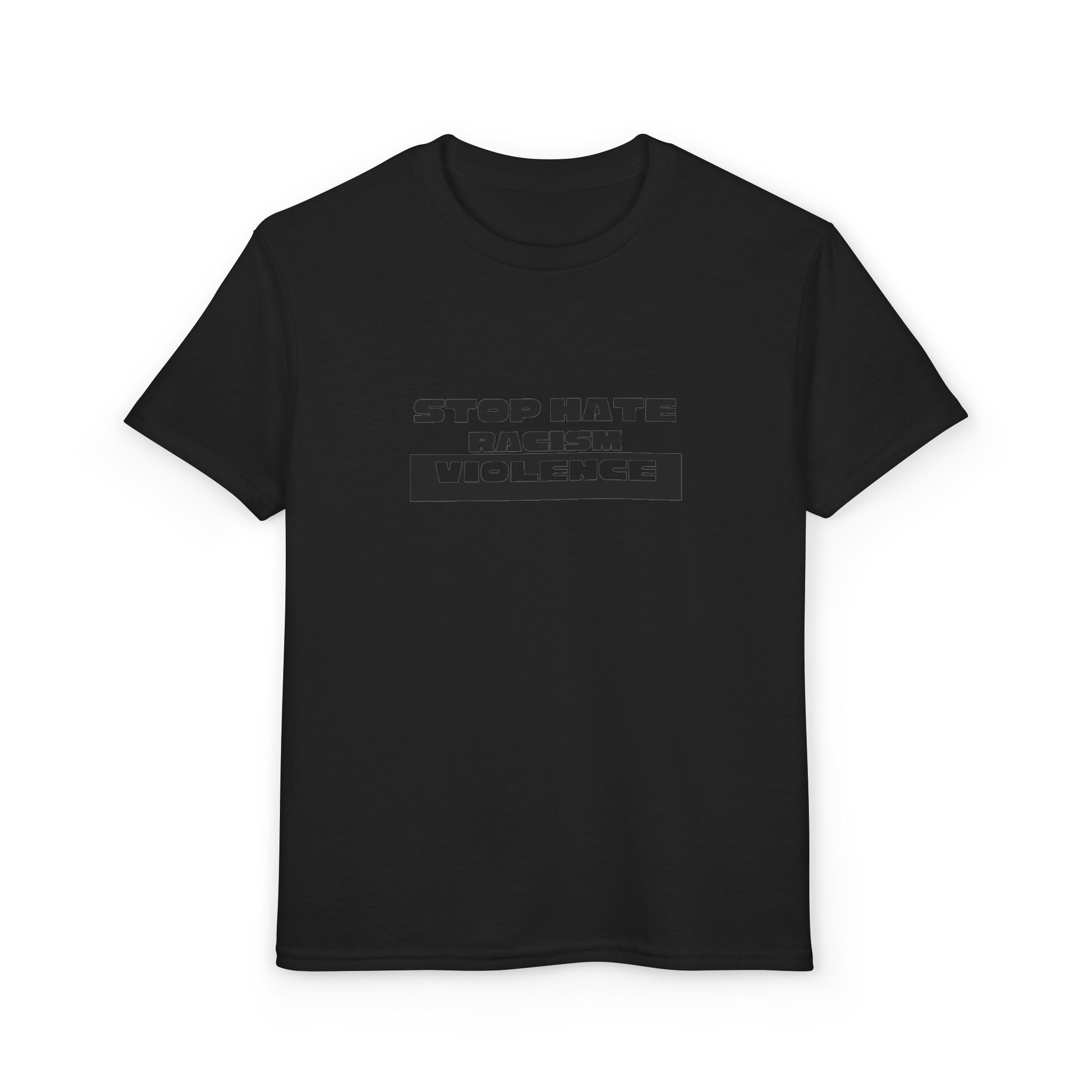 Youth T-Shirt — "Stop Hate, Stop Violence" Graphic Tee