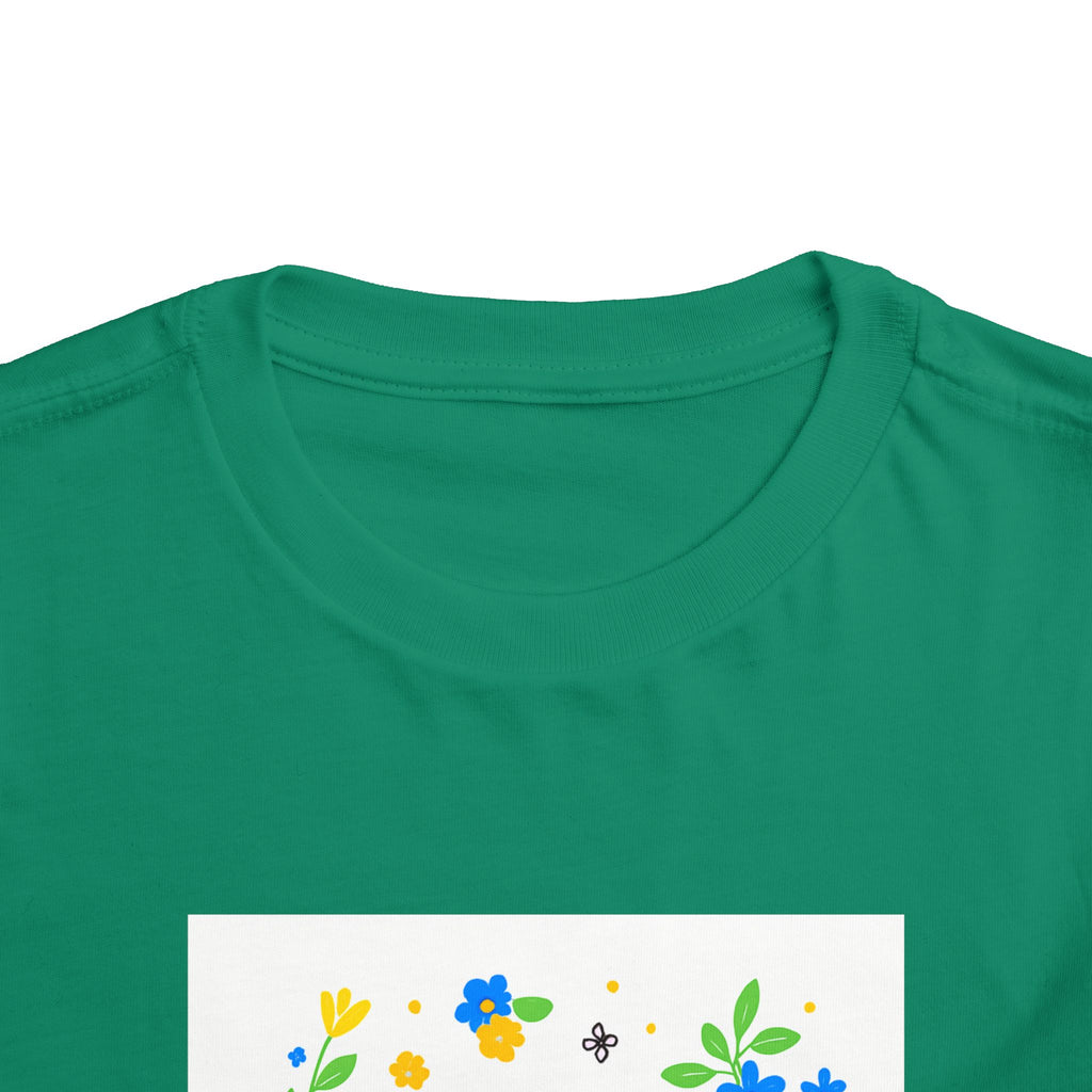 Toddler Tee — "Stop Hate, Racism, and Violence" Floral Anti-Racism Kids Shirt