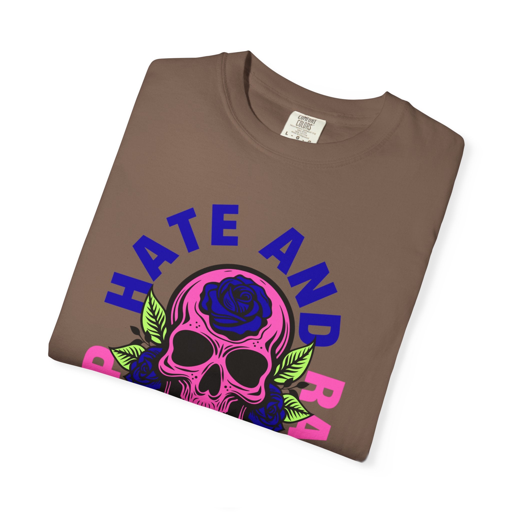 Stop Hate and Racism Skull T-Shirt — Anti-Racism Statement Tee