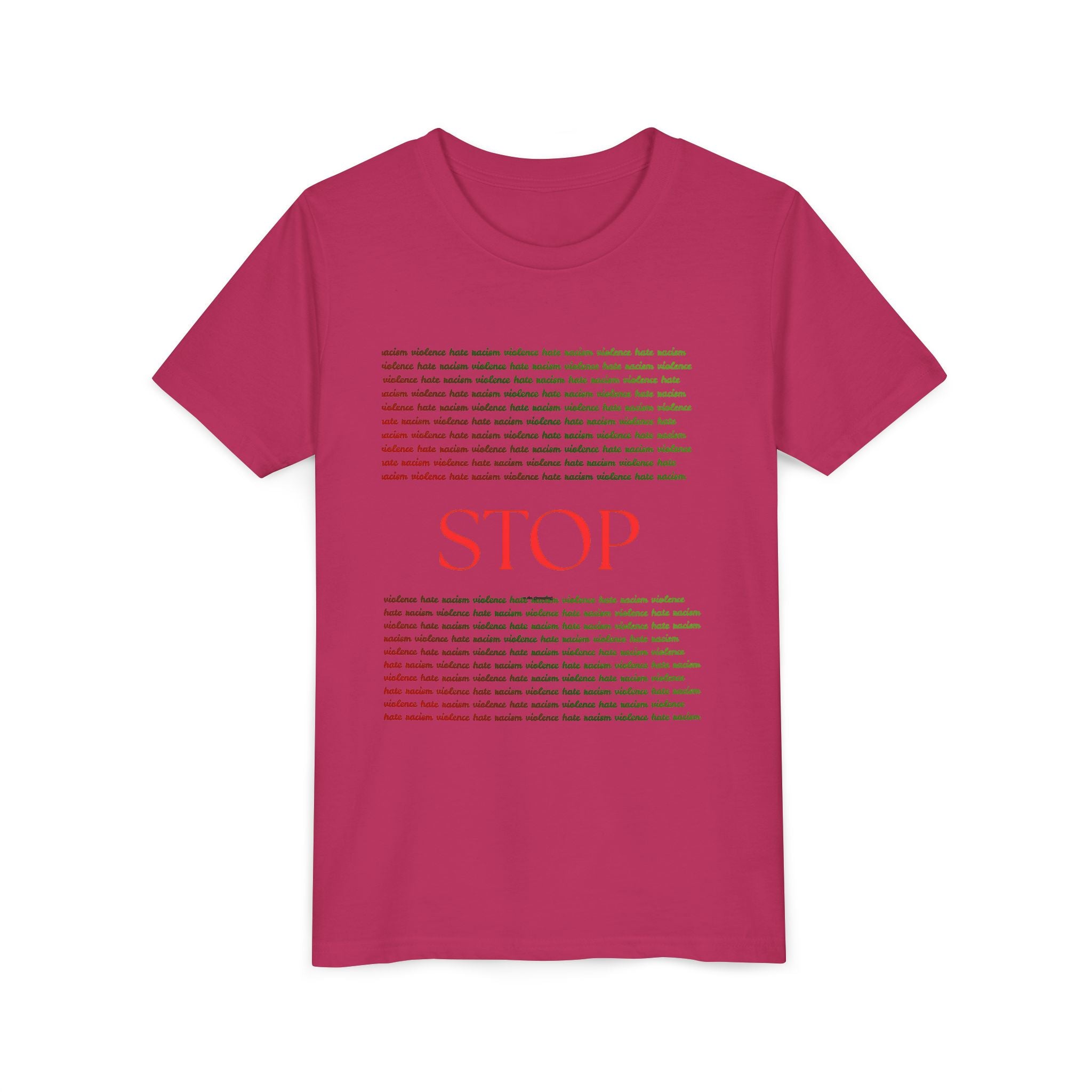 Youth Tee — Bold Yellow 'STOP' Graphic Kids T‑Shirt
