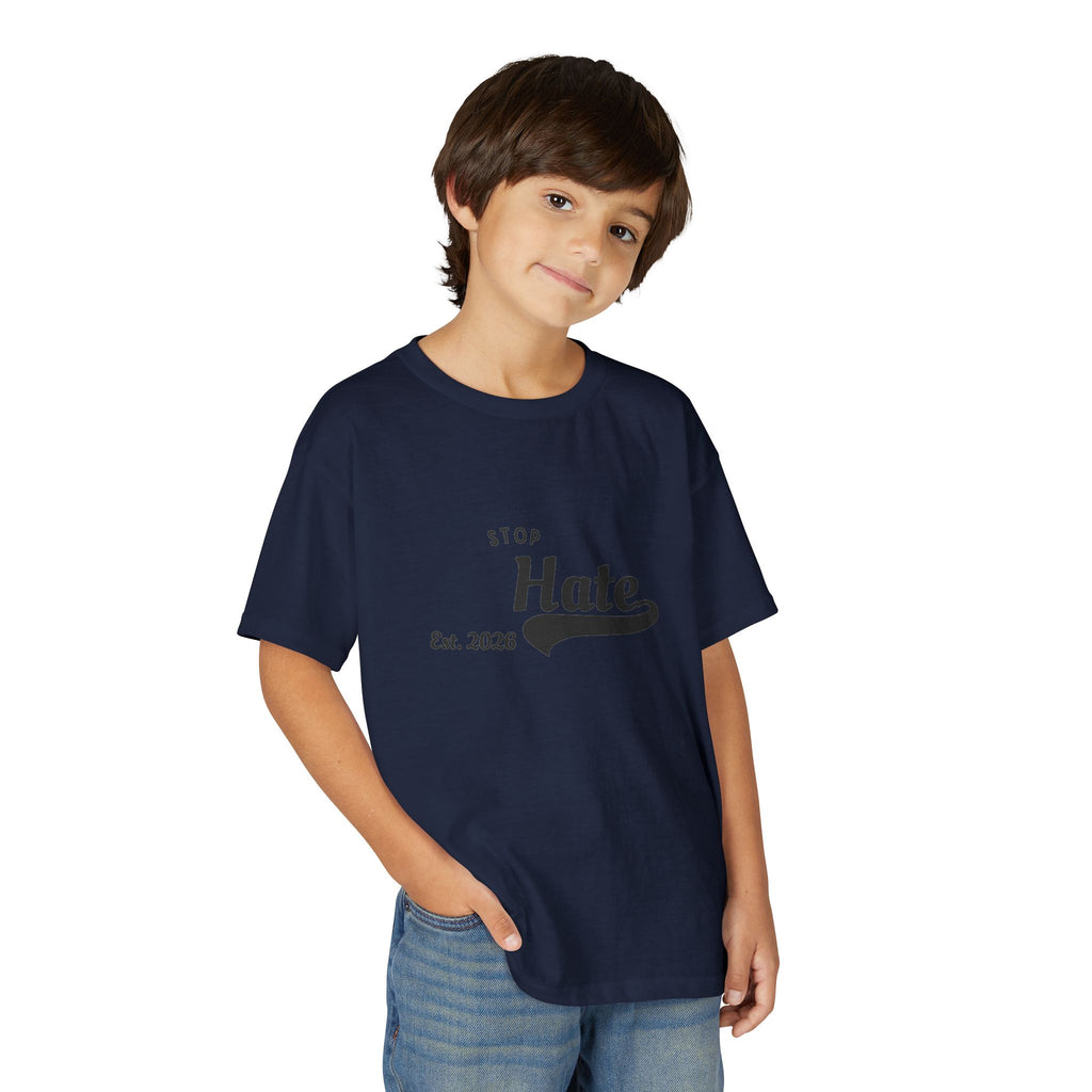 Youth T-Shirt — "Stop Hate Est. 2020" Graphic Tee