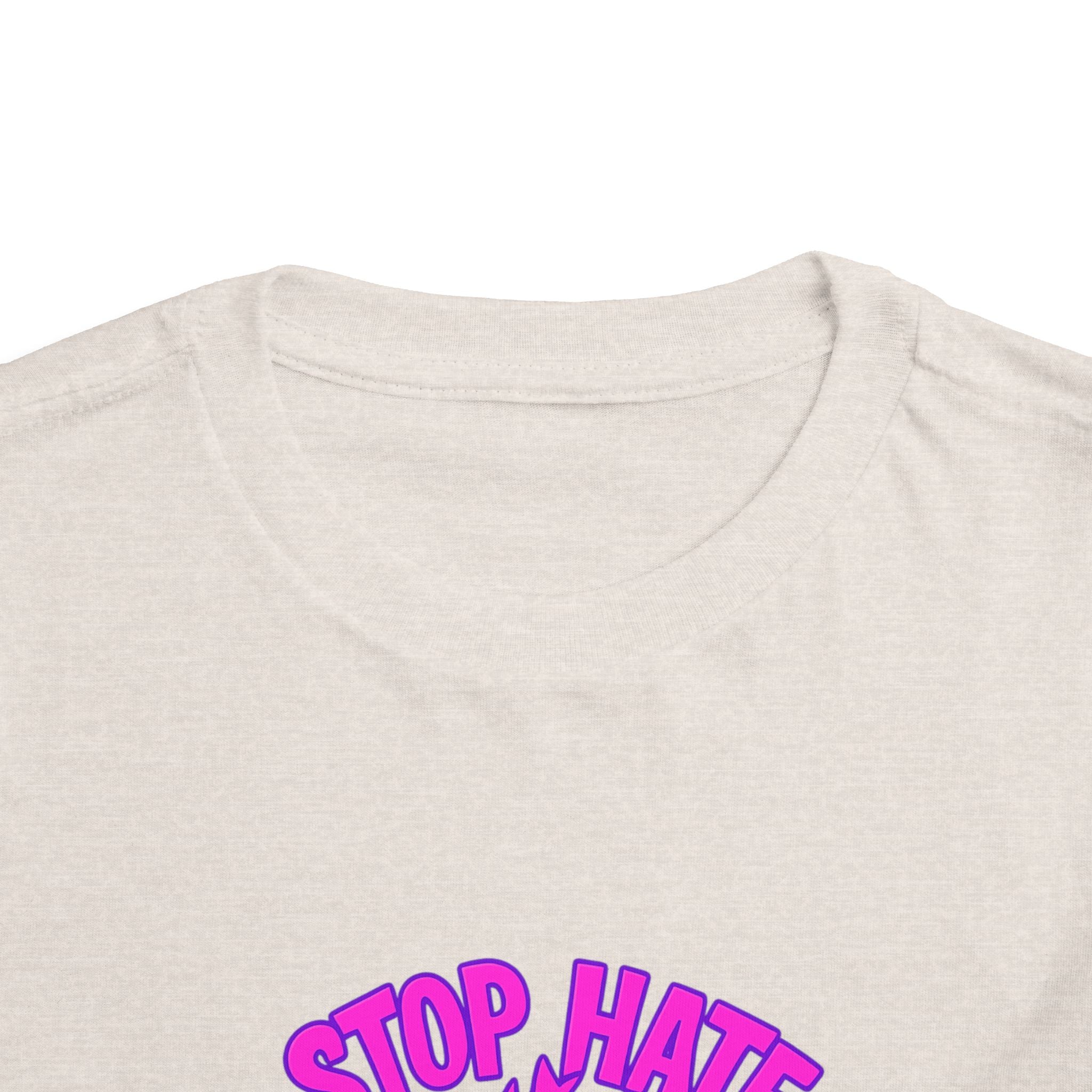 Stop Hate Toddler Tee – "Stop Hate Racism & Violence" Graphic