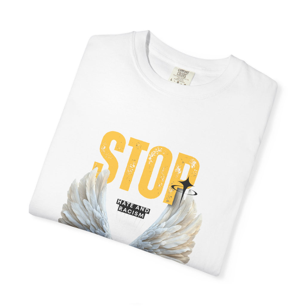 Angel Wings "STOP" Graphic T‑Shirt
