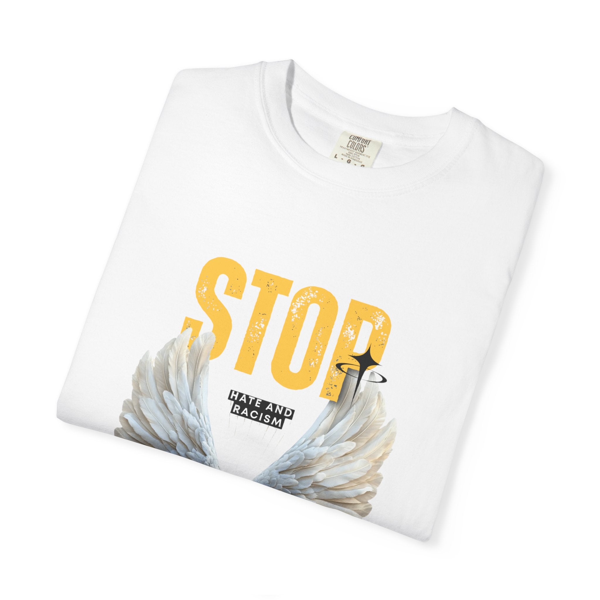 Angel Wings "STOP" Graphic T‑Shirt