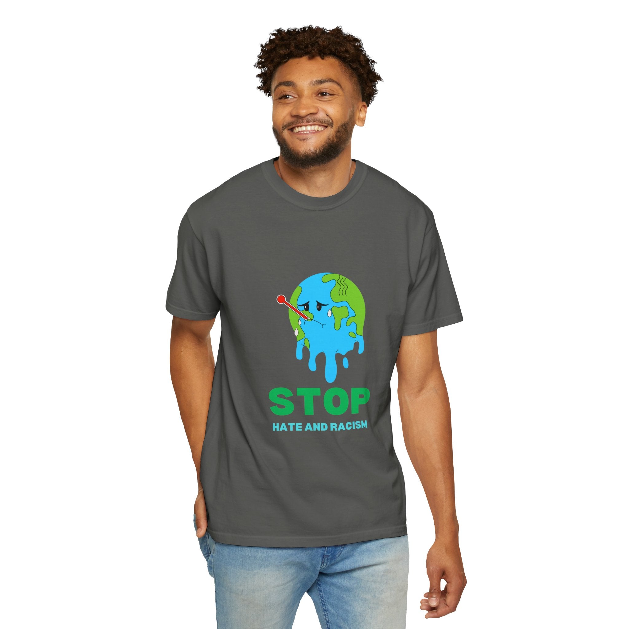 Stop Hate and Racism T-Shirt — Anti-Racism Earth Graphic Tee