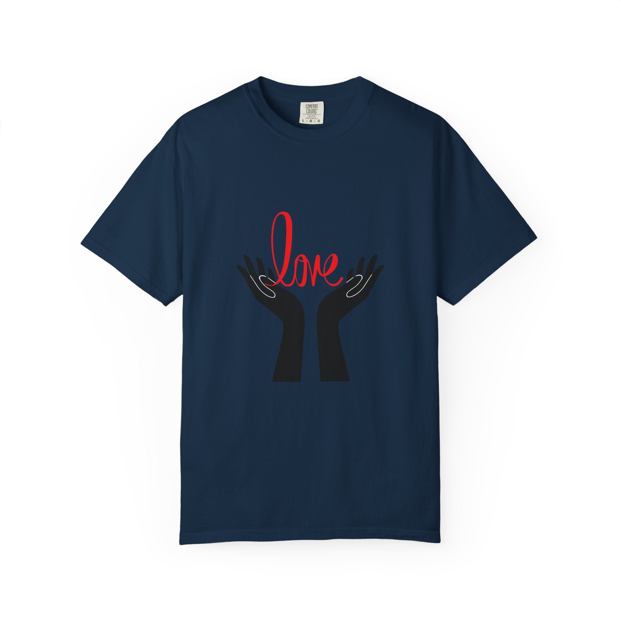 Love Hands T-Shirt — Minimalist Heart Hands Graphic Tee