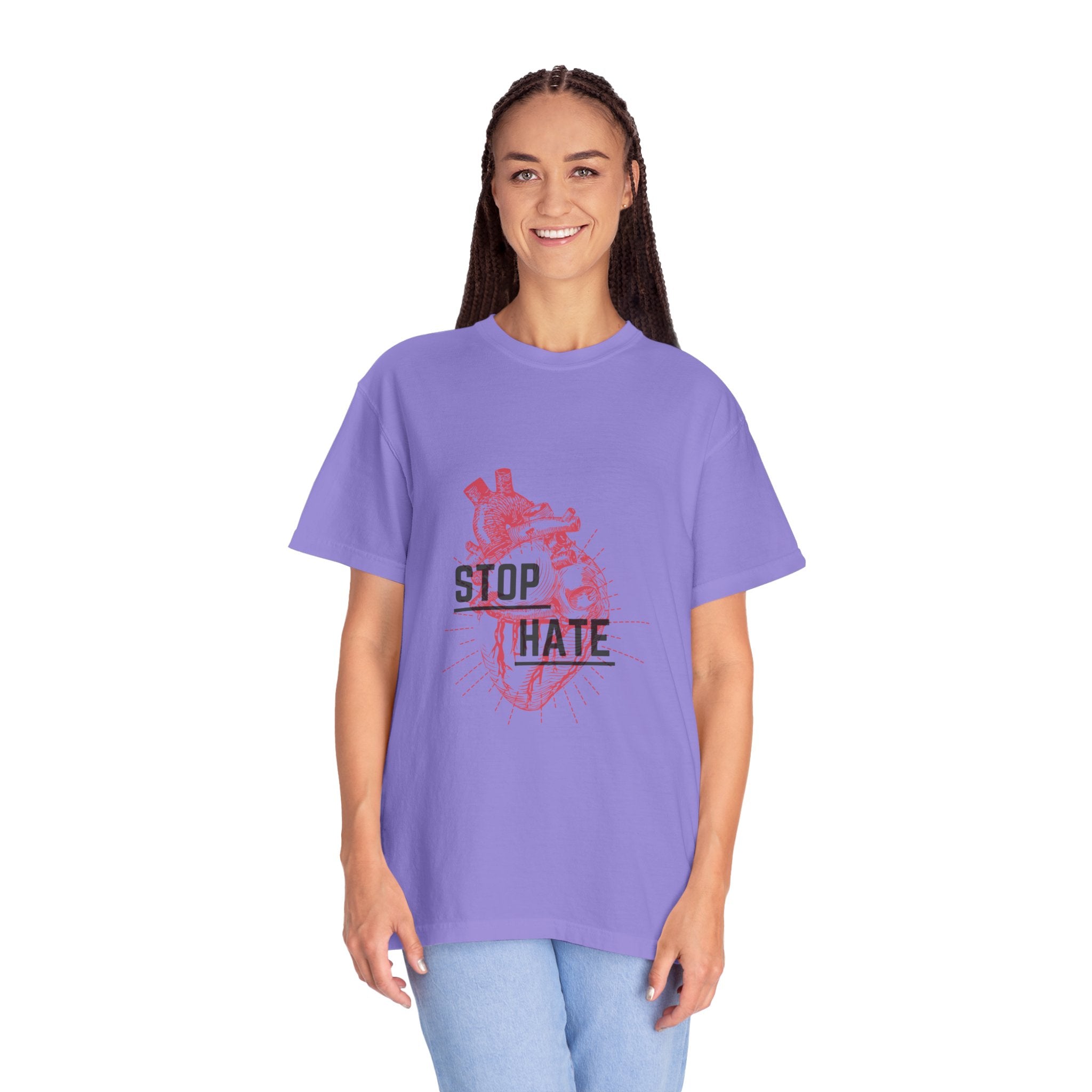 Stop Hate Heart T-Shirt — Anti-Hate Graphic Tee