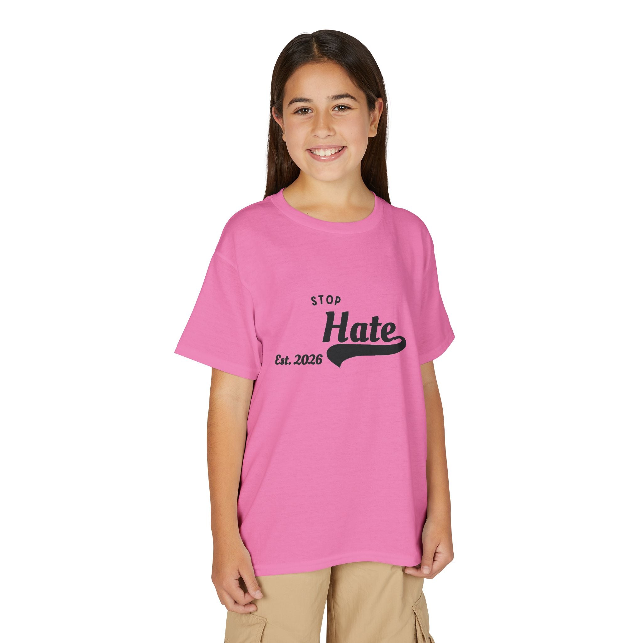 Youth T-Shirt — "Stop Hate Est. 2020" Graphic Tee
