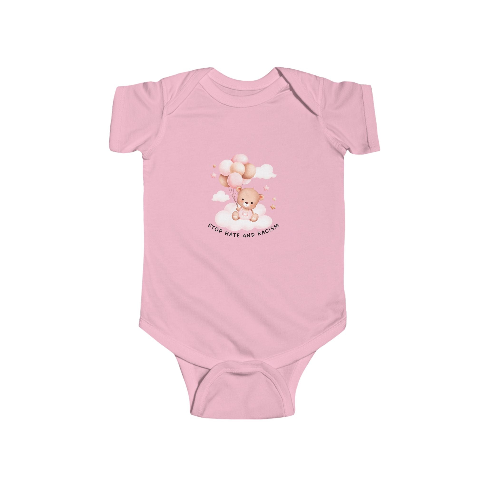 Baby Bodysuit - Cute Teddy with Balloons "Love You Baby" Newborn Onesie