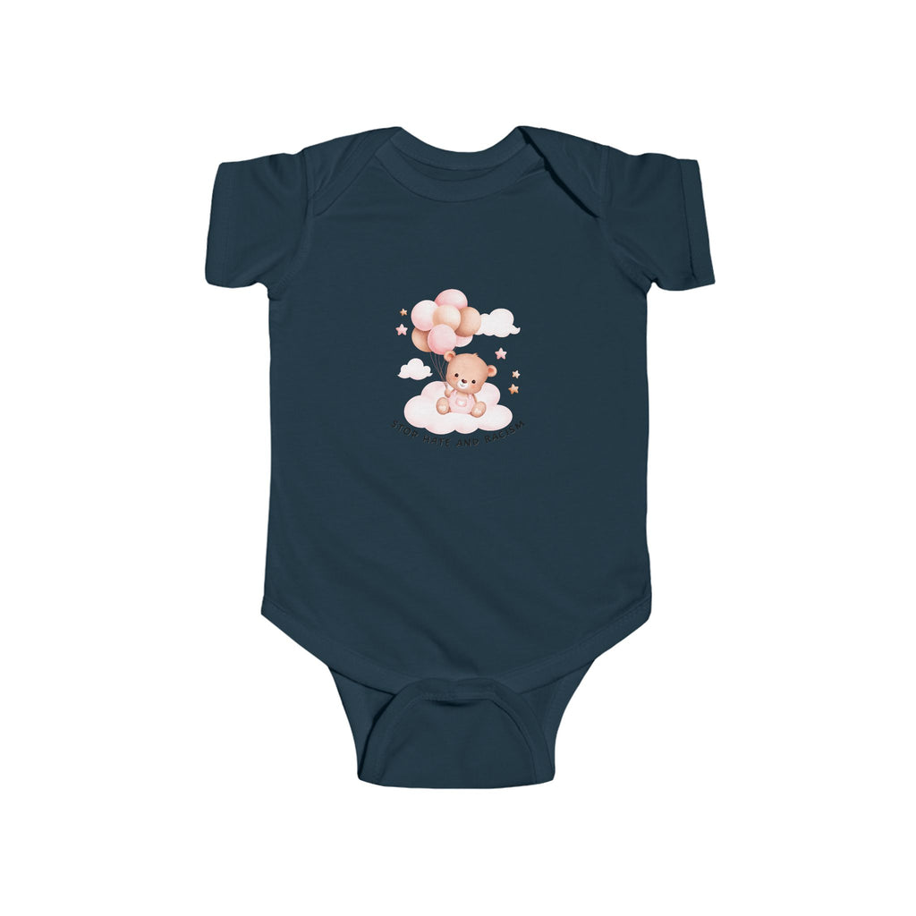 Baby Bodysuit - Cute Teddy with Balloons "Love You Baby" Newborn Onesie