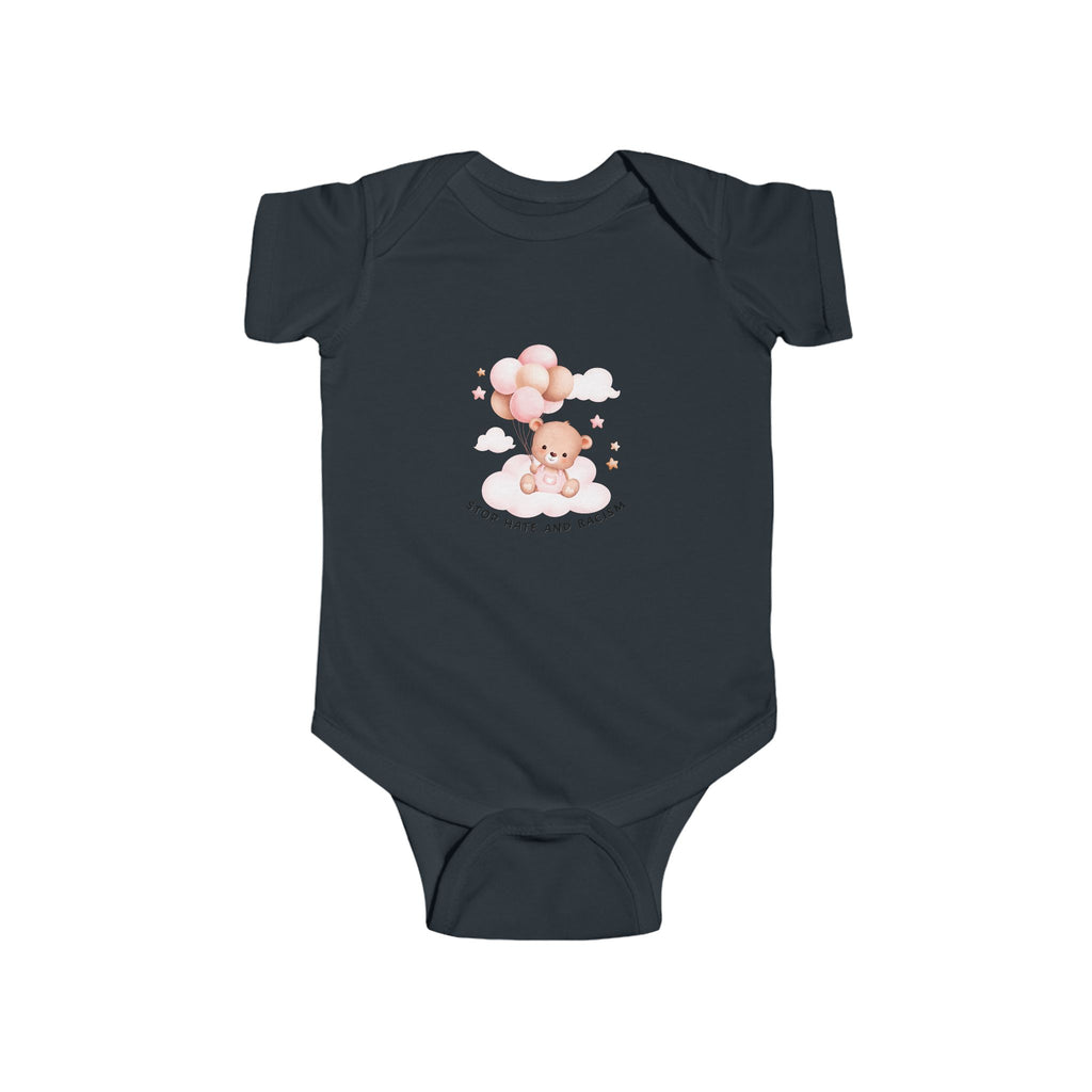 Baby Bodysuit - Cute Teddy with Balloons "Love You Baby" Newborn Onesie