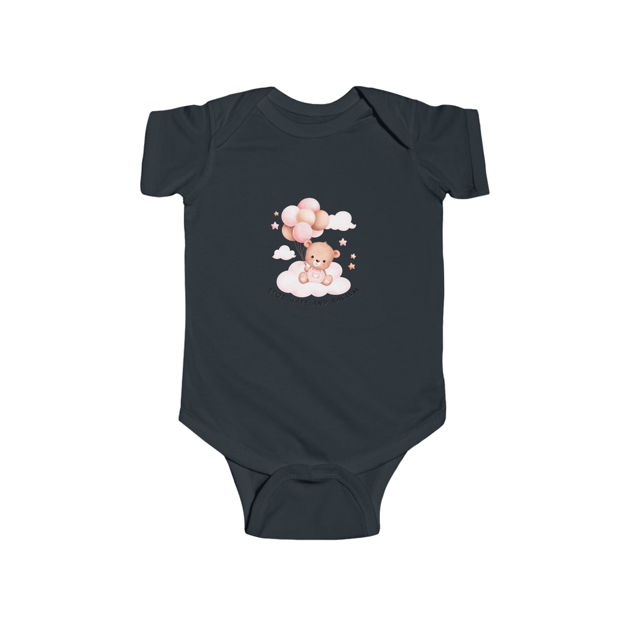 Baby Bodysuit - Cute Teddy with Balloons "Love You Baby" Newborn Onesie