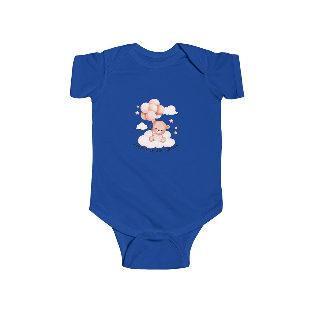Baby Bodysuit - Cute Teddy with Balloons "Love You Baby" Newborn Onesie