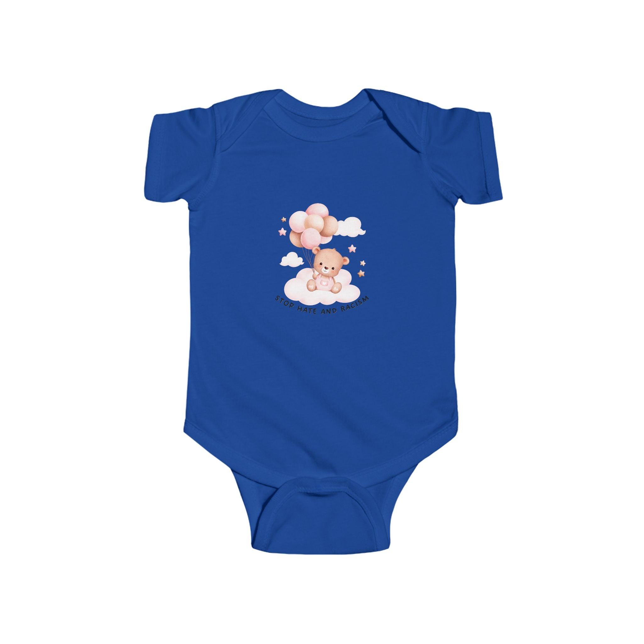 Baby Bodysuit - Cute Teddy with Balloons "Love You Baby" Newborn Onesie