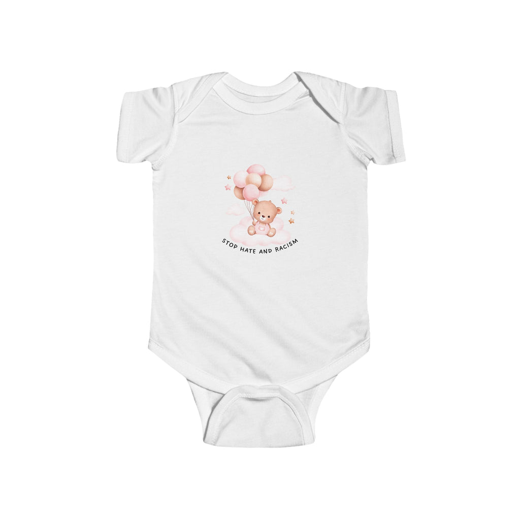 Baby Bodysuit - Cute Teddy with Balloons "Love You Baby" Newborn Onesie