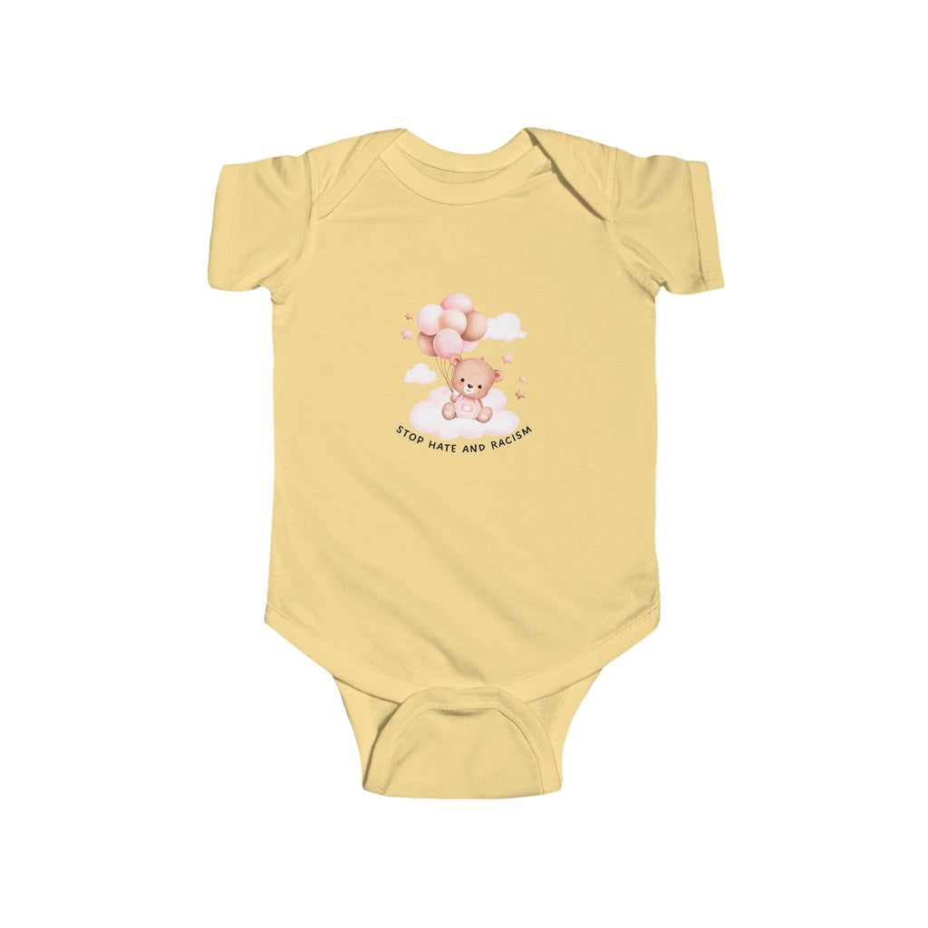 Baby Bodysuit - Cute Teddy with Balloons "Love You Baby" Newborn Onesie