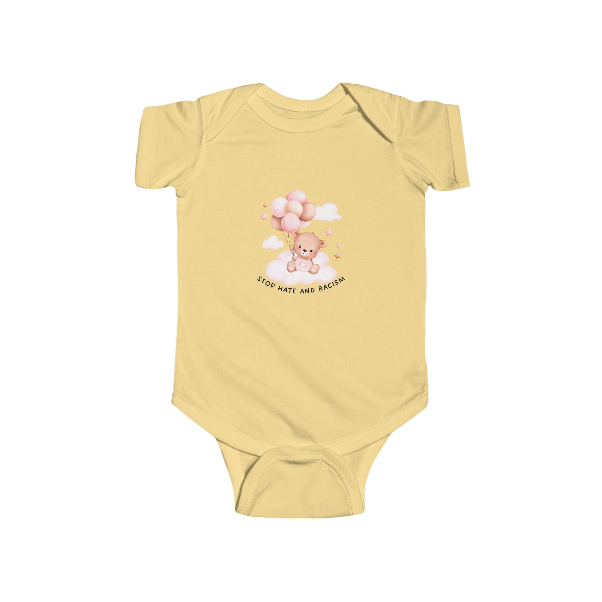 Baby Bodysuit - Cute Teddy with Balloons "Love You Baby" Newborn Onesie