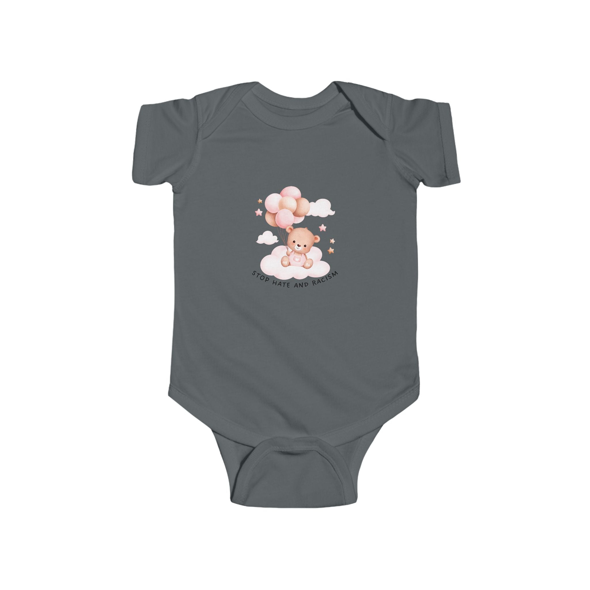Baby Bodysuit - Cute Teddy with Balloons "Love You Baby" Newborn Onesie
