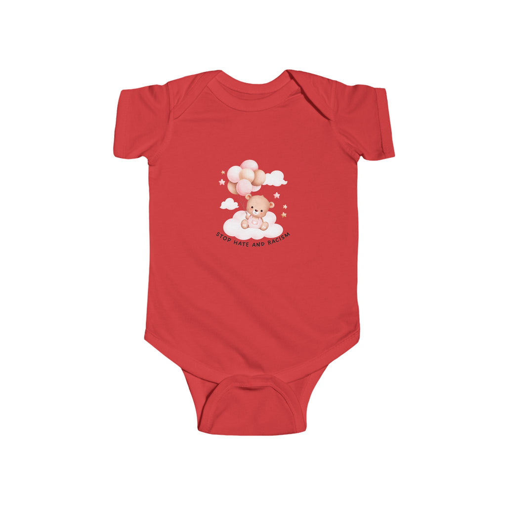 Baby Bodysuit - Cute Teddy with Balloons "Love You Baby" Newborn Onesie