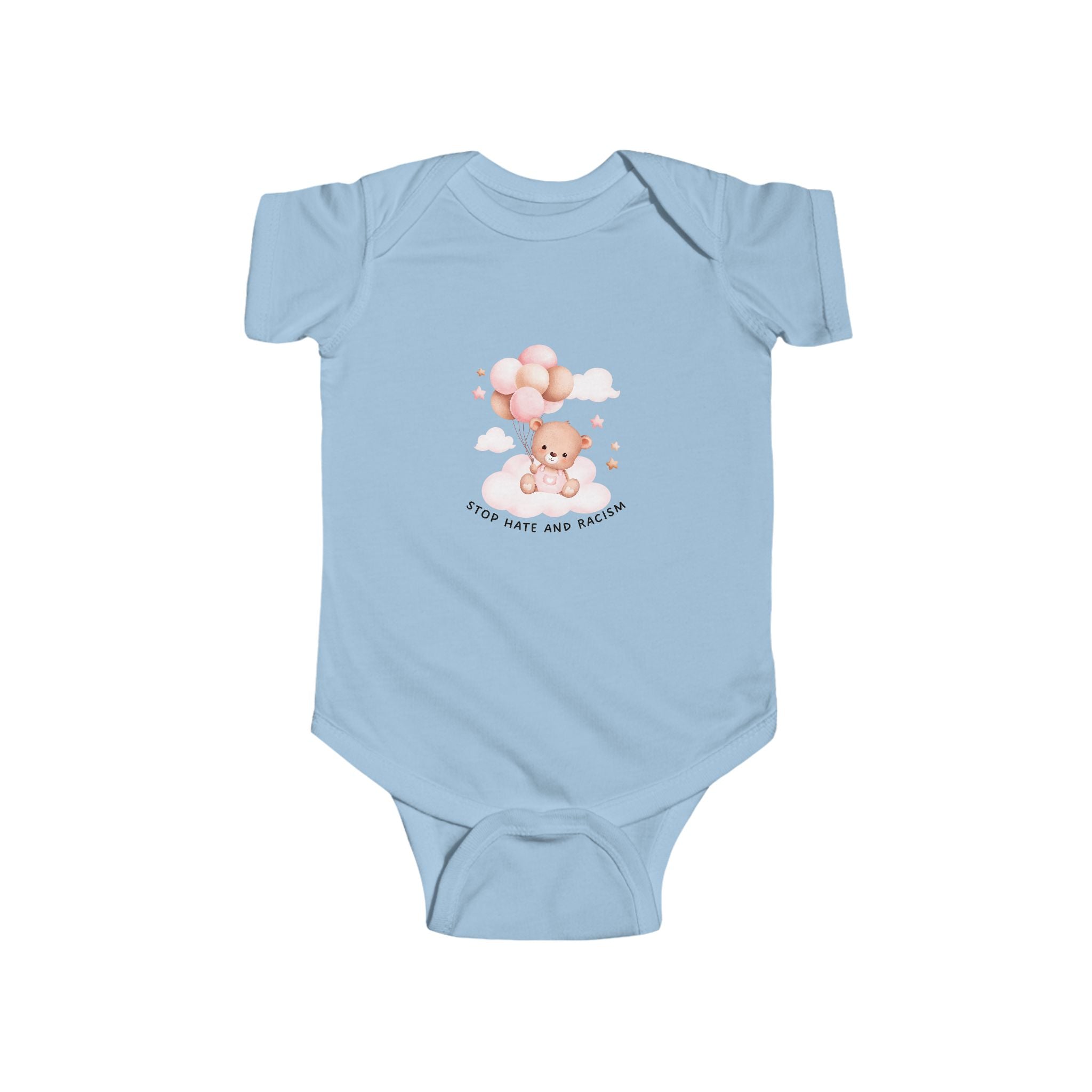 Baby Bodysuit - Cute Teddy with Balloons "Love You Baby" Newborn Onesie
