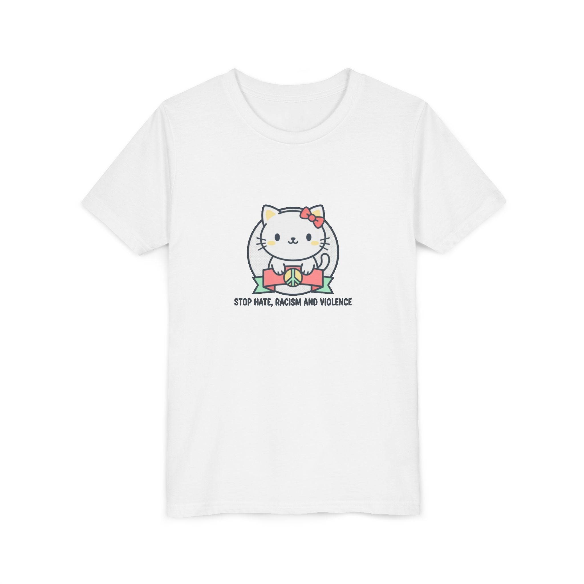 Youth Tee — HELLO KITTY STOP HATE RACISM VIOLENCE