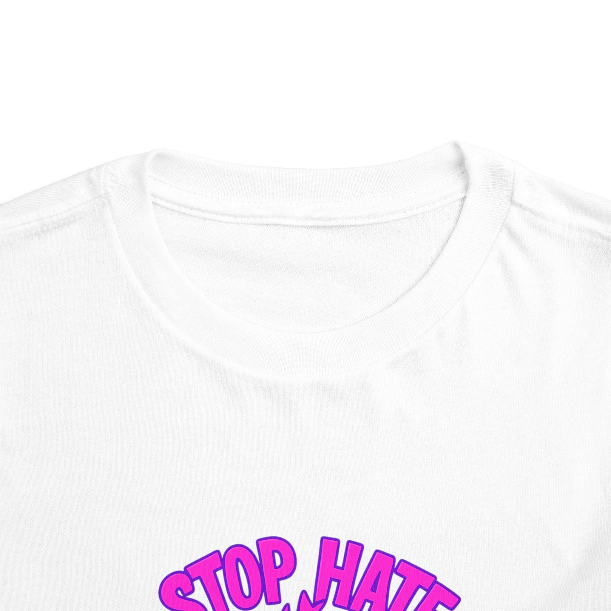 Stop Hate Toddler Tee – "Stop Hate Racism & Violence" Graphic
