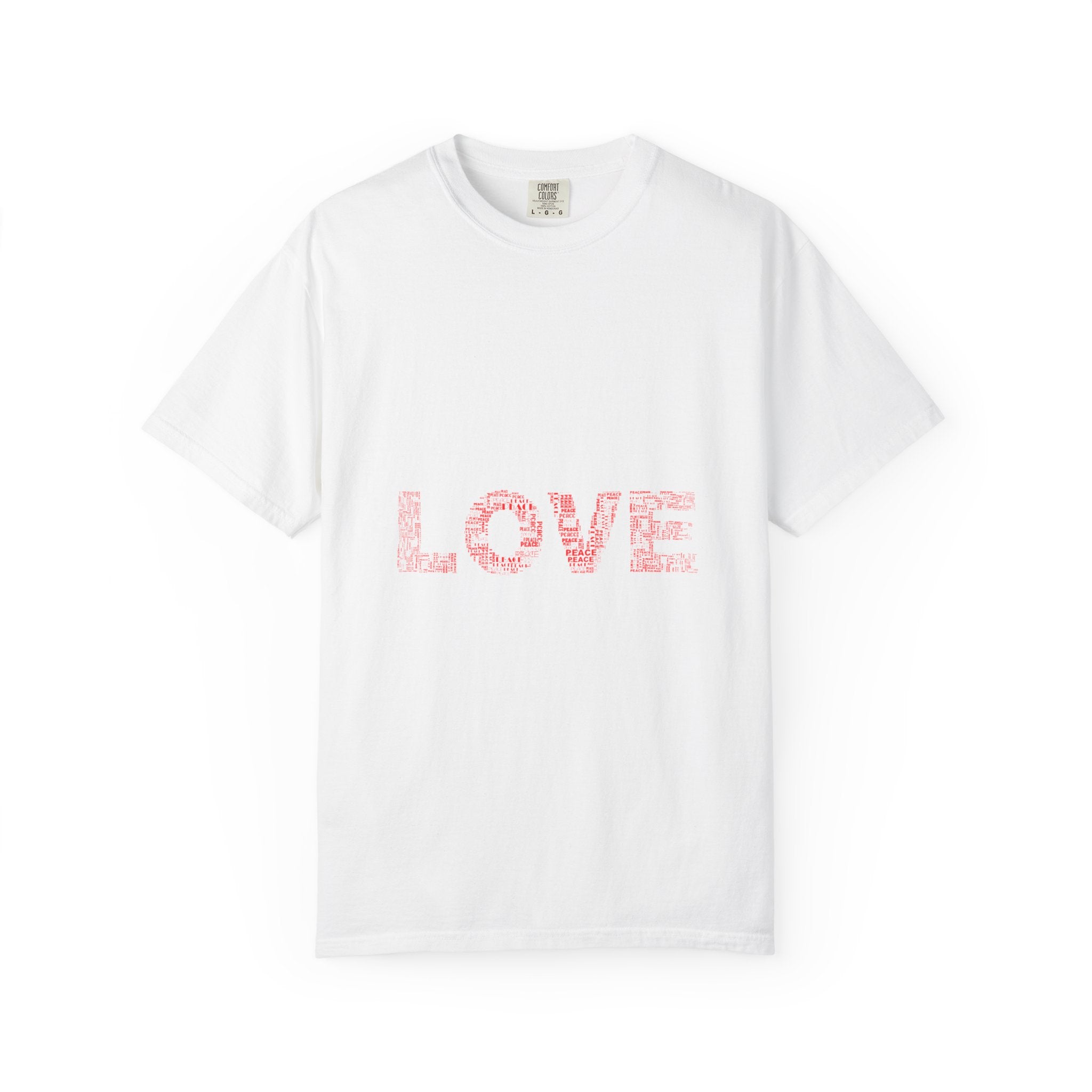 LOVE Graphic T-Shirt — Pink Floral Text Tee for Valentine’s Day & Everyday