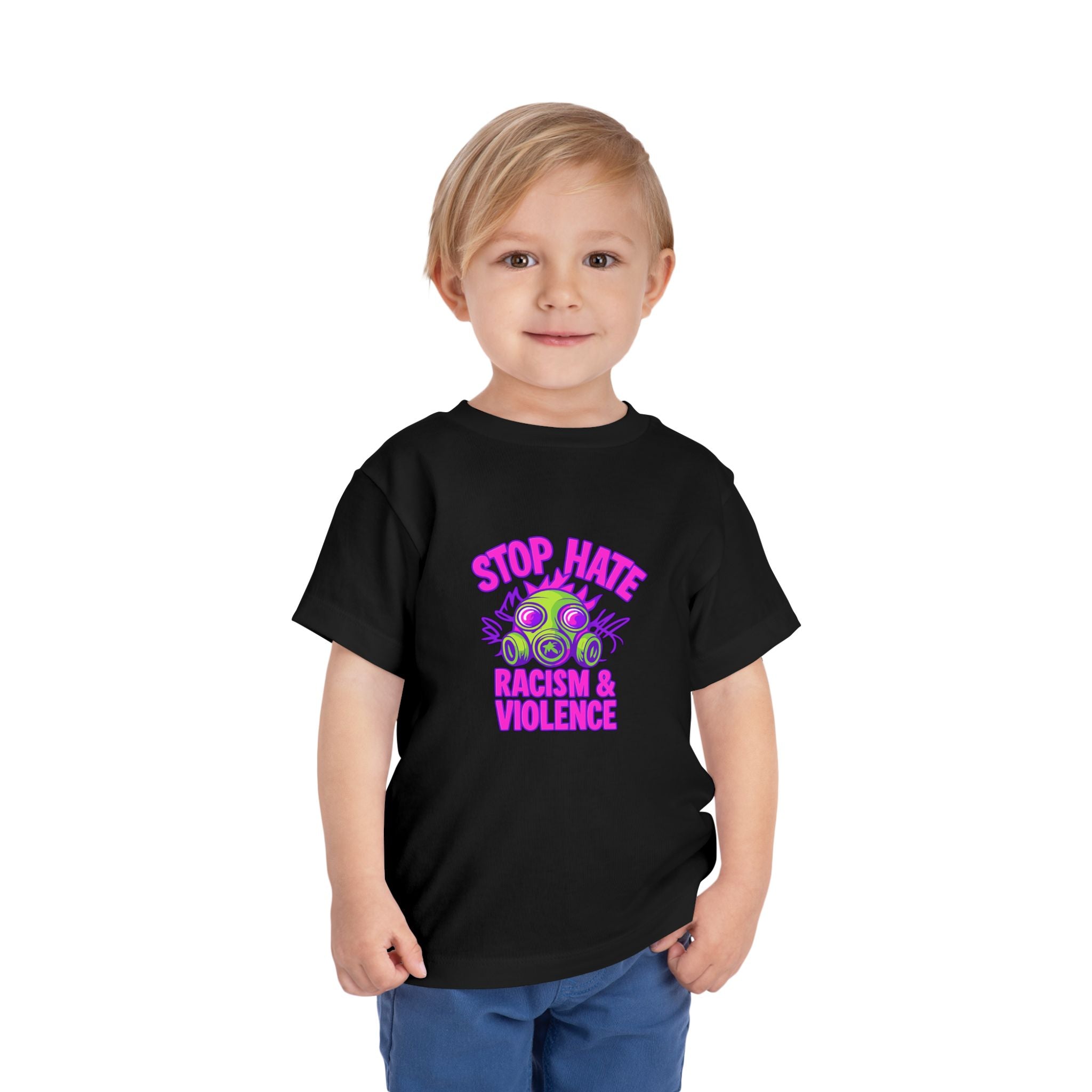 Stop Hate Toddler Tee – "Stop Hate Racism & Violence" Graphic