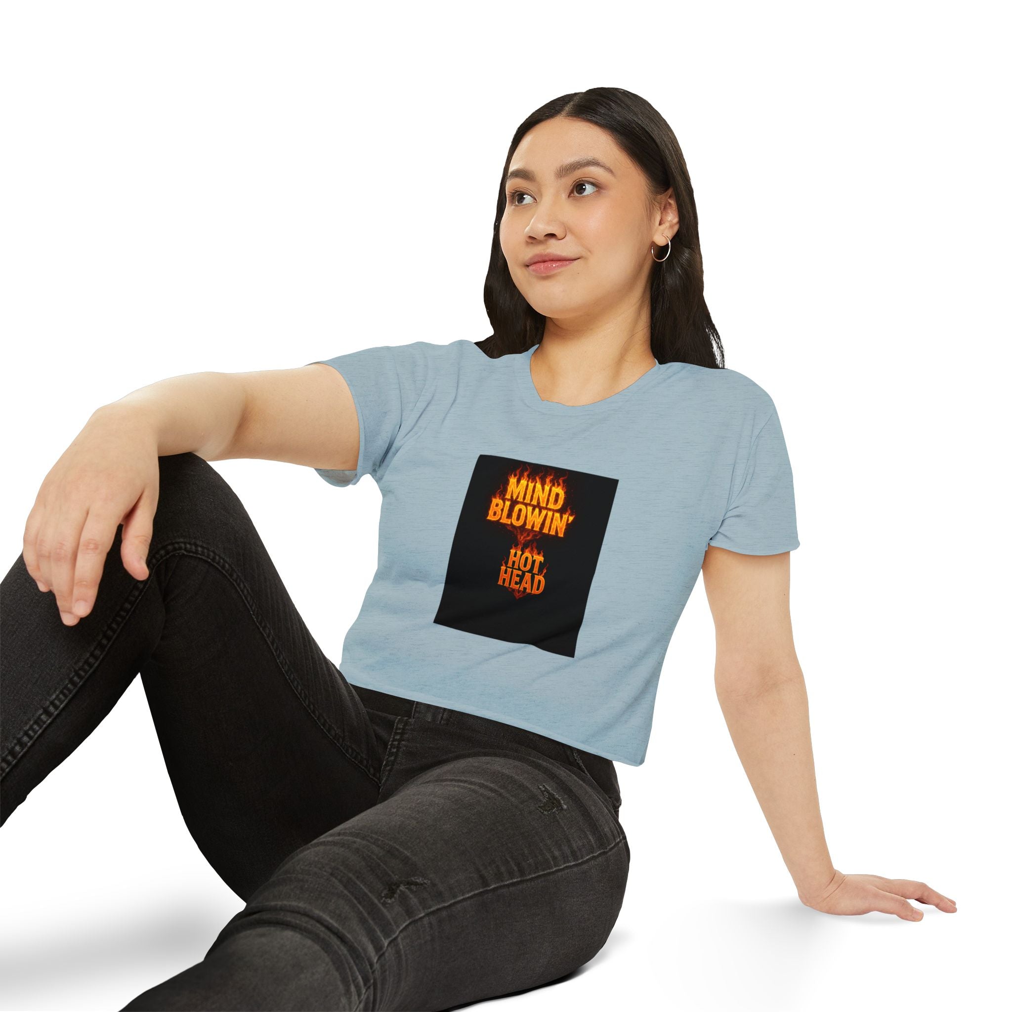 Mind Blown 'Hot Head' Crop Top — Women's Festival Graphic Tee