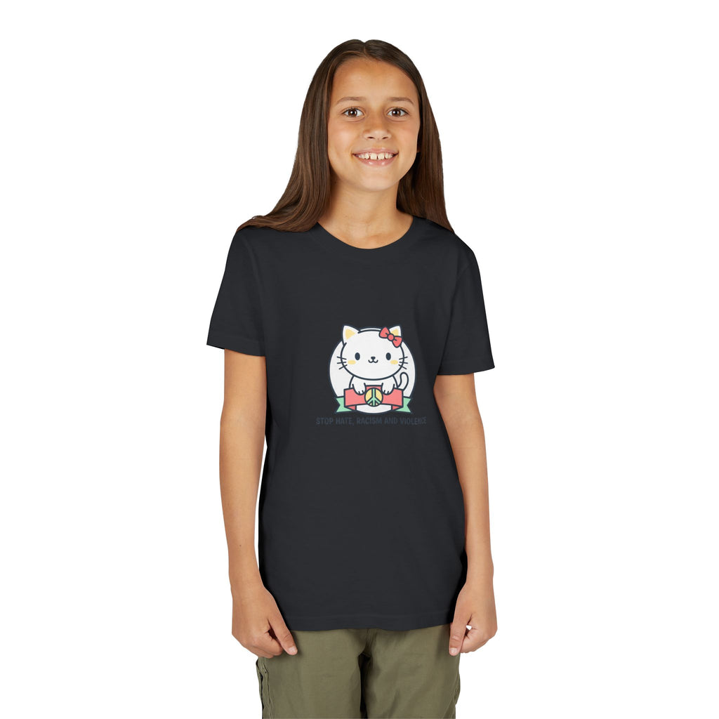 Youth Tee — HELLO KITTY STOP HATE RACISM VIOLENCE