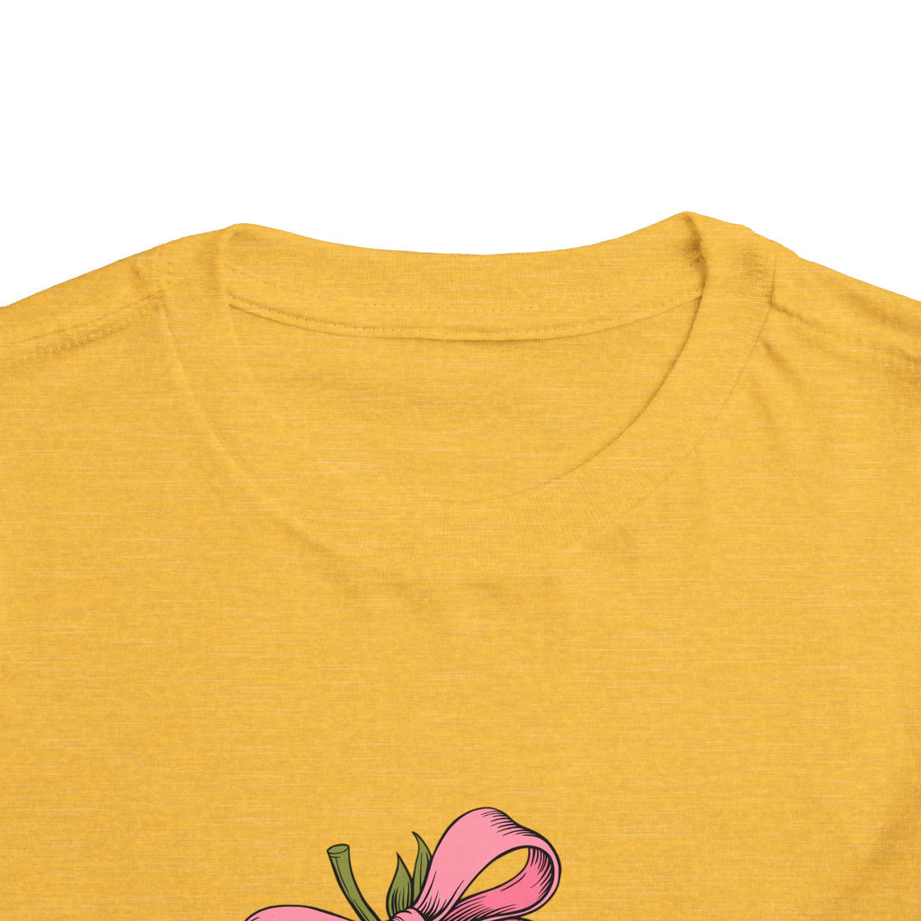 Toddler Tee — Pink Gift Strawberry Graphic "Stop Rockin and Rollin"