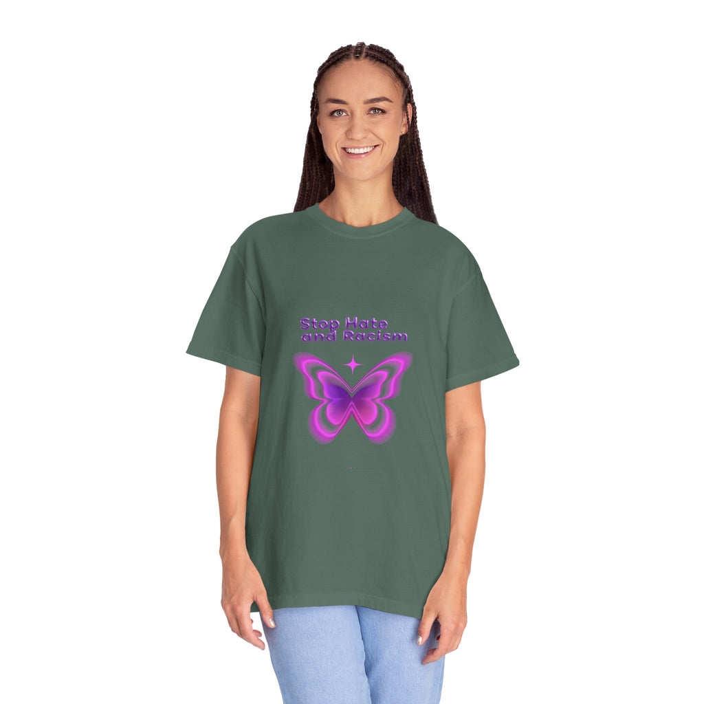 Stop Hate and Racism Butterfly T-Shirt