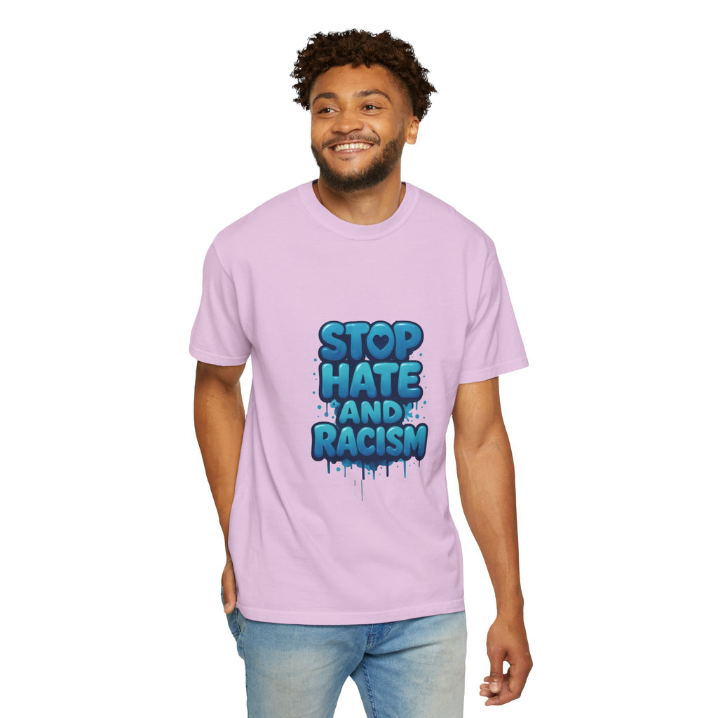 Stop Hate and Racism T-Shirt — Bold Anti-Racism Graphic Tee