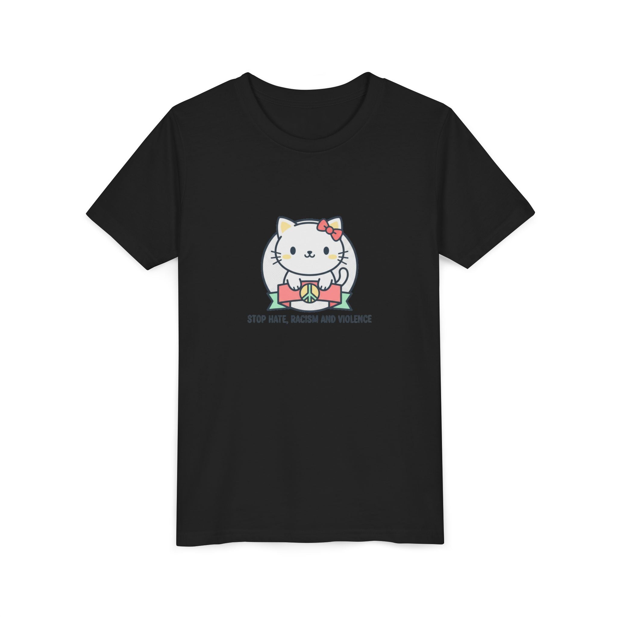 Youth Tee — HELLO KITTY STOP HATE RACISM VIOLENCE