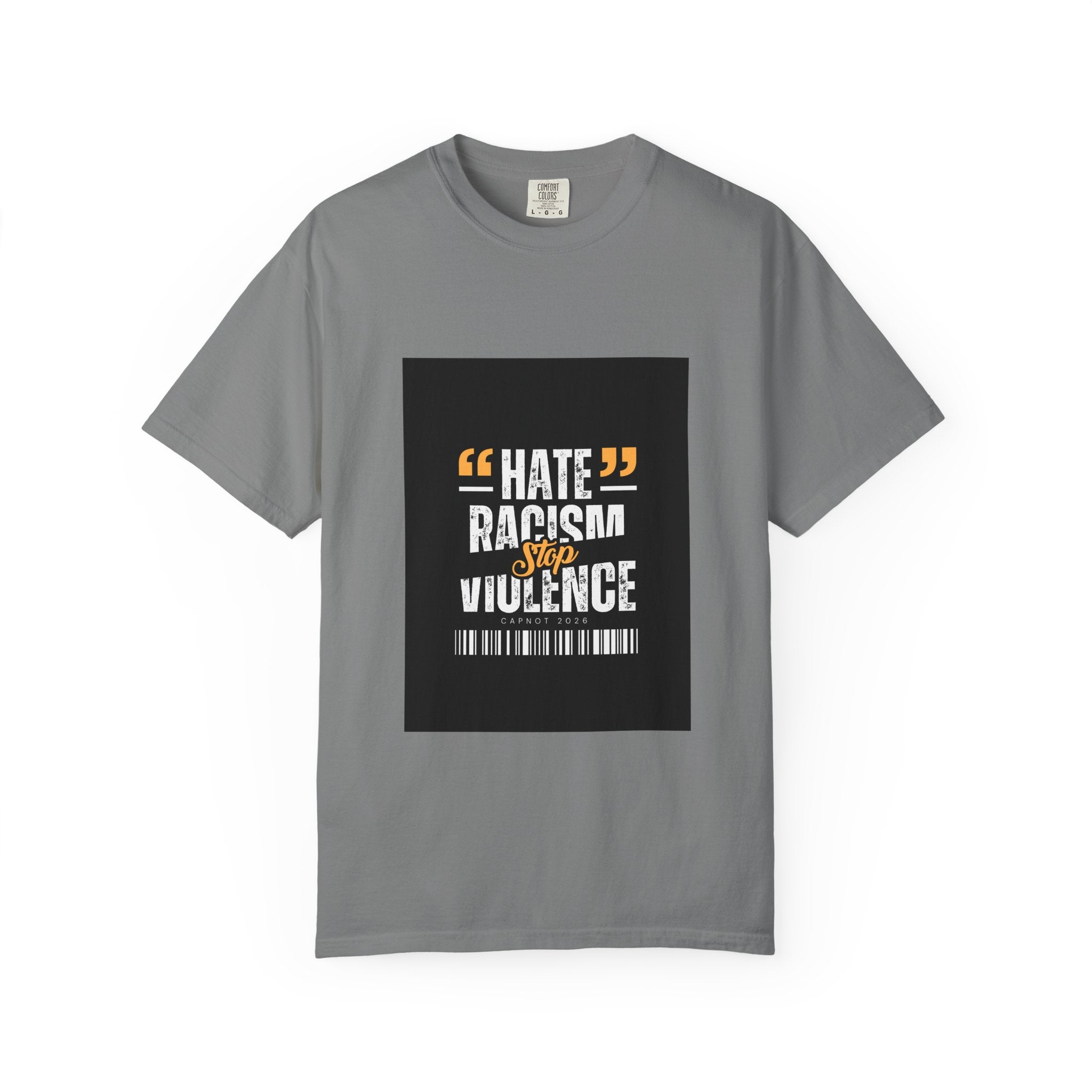 Anti-Racism T-Shirt — "Hate Racism Stop Violence" Graphic Tee