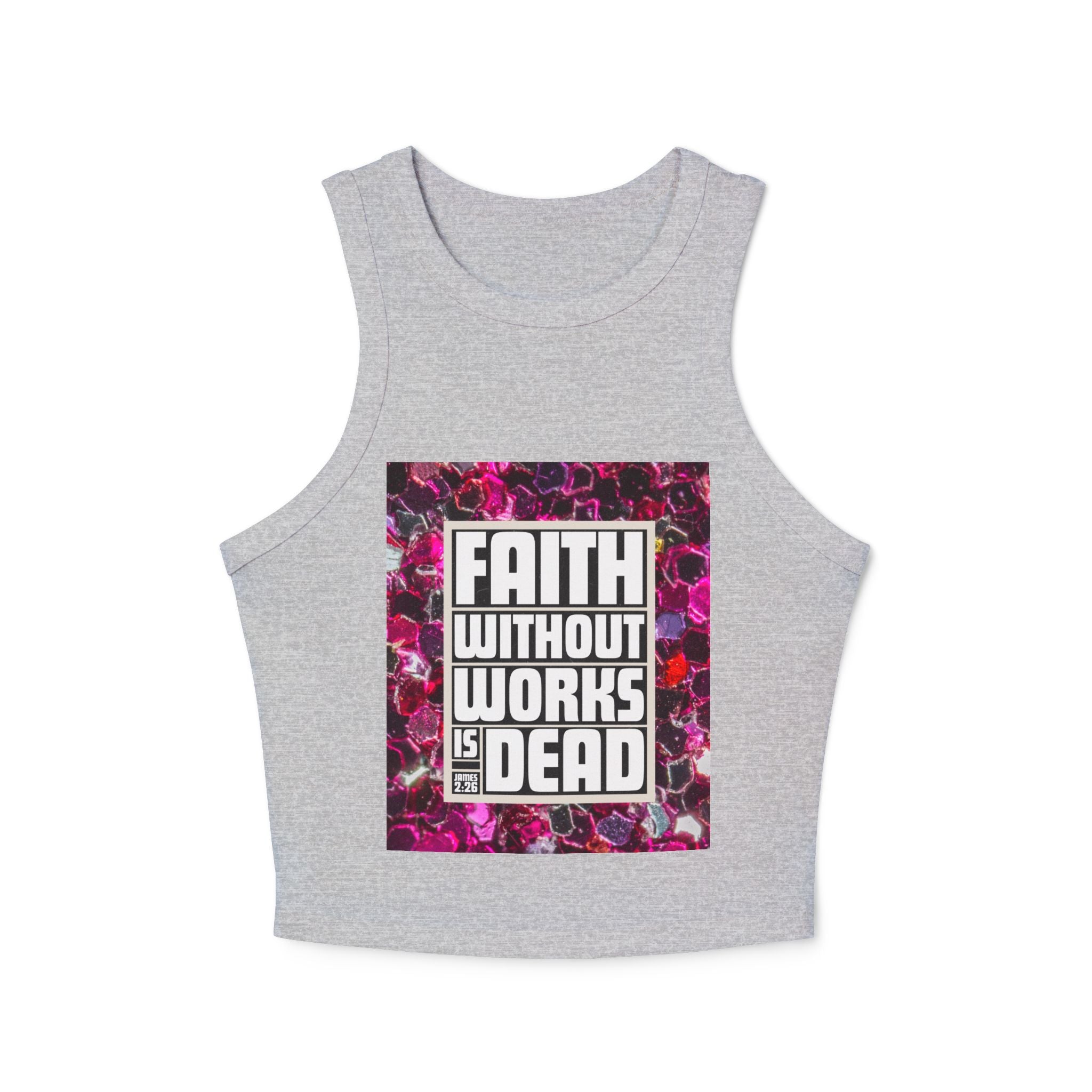 Faith Without Works Is Dead Tank Top — Women's Spiritual Graphic Crop Tank