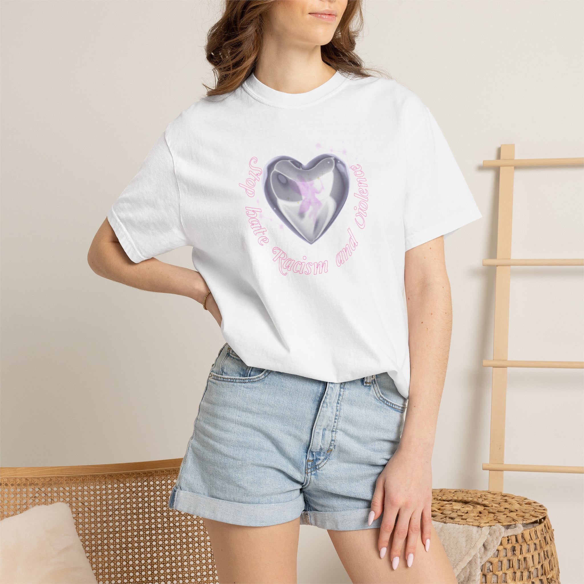 Heart Butterfly Tee — "Love, Hope, Passion and Patience" Graphic T-Shirt