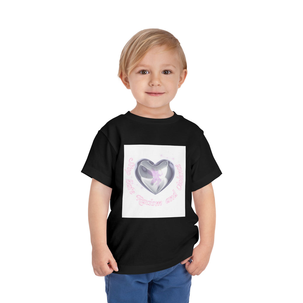 Toddler Tee — Cute Heart Unicorn "So Little, So Fierce and Magical"