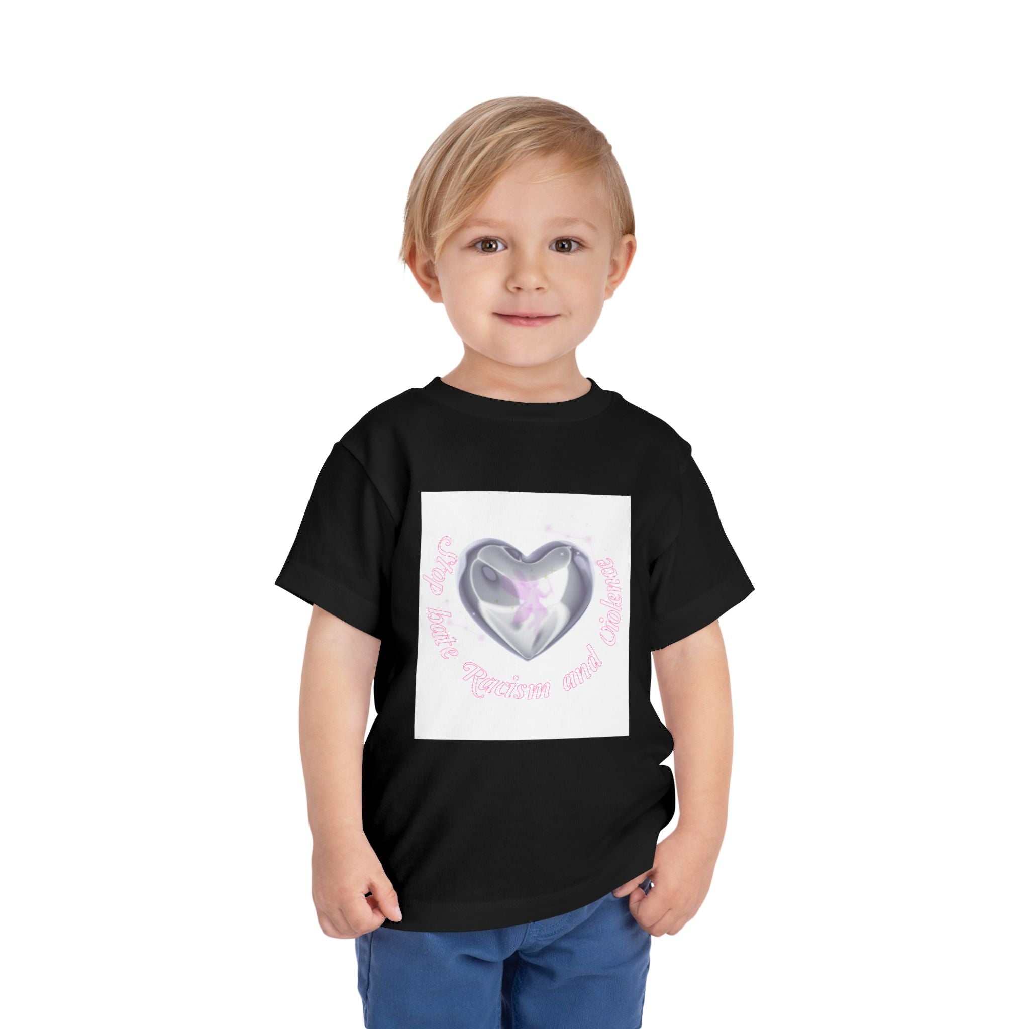 Toddler Tee — Cute Heart Unicorn "So Little, So Fierce and Magical"