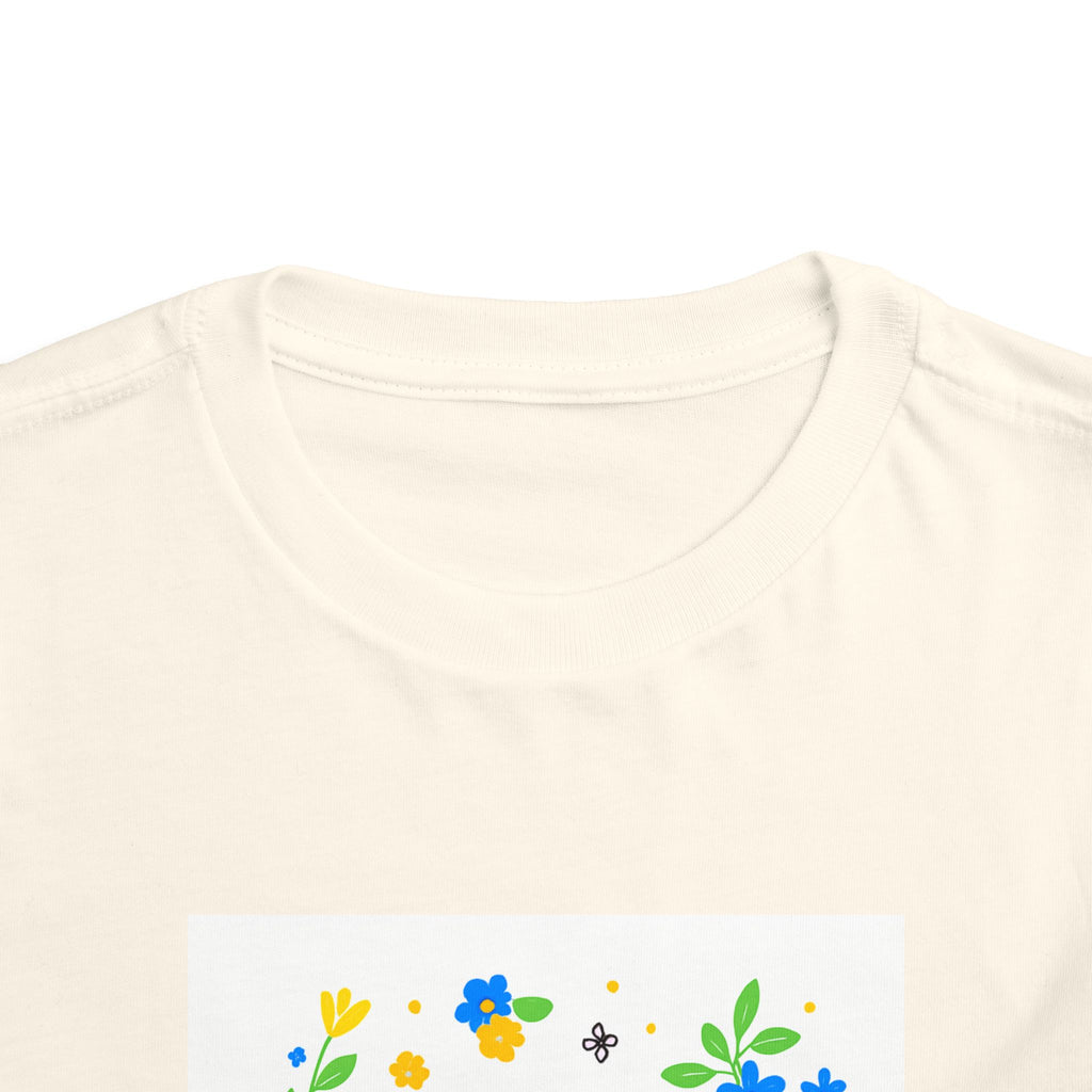 Toddler Tee — "Stop Hate, Racism, and Violence" Floral Anti-Racism Kids Shirt