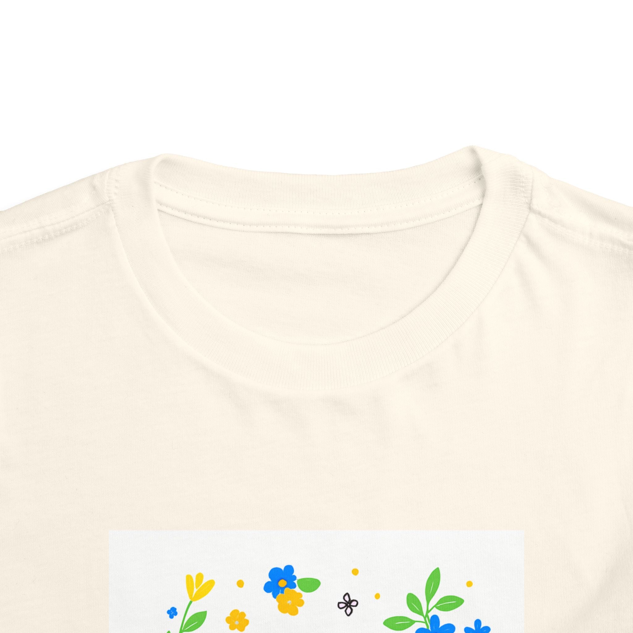 Toddler Tee — "Stop Hate, Racism, and Violence" Floral Anti-Racism Kids Shirt