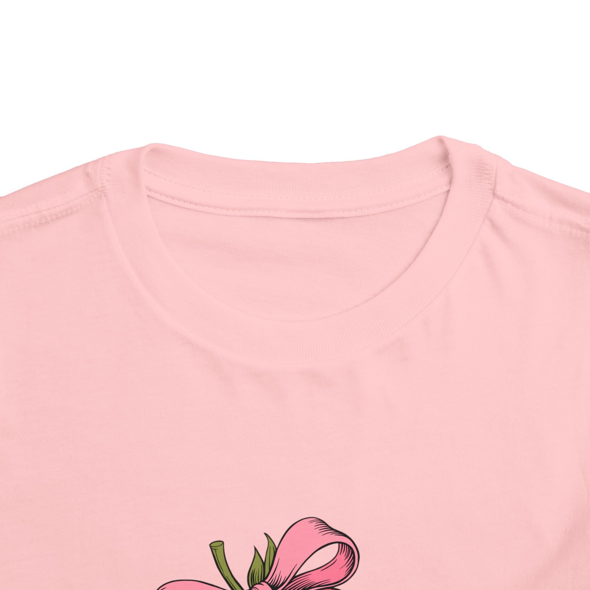 Toddler Tee — Pink Gift Strawberry Graphic "Stop Rockin and Rollin"