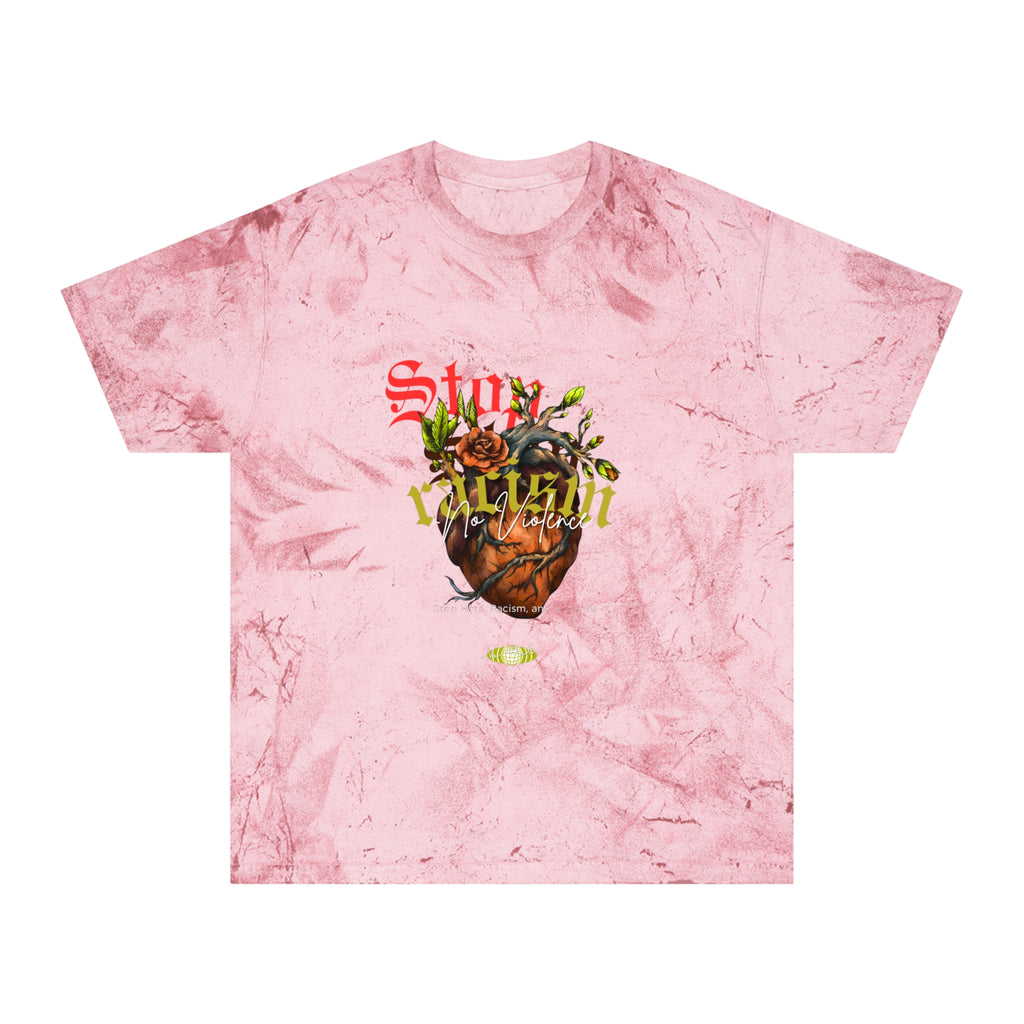 Vintage Heart & Rose Graphic T-Shirt — "Stay Alive" Acid Wash Tee