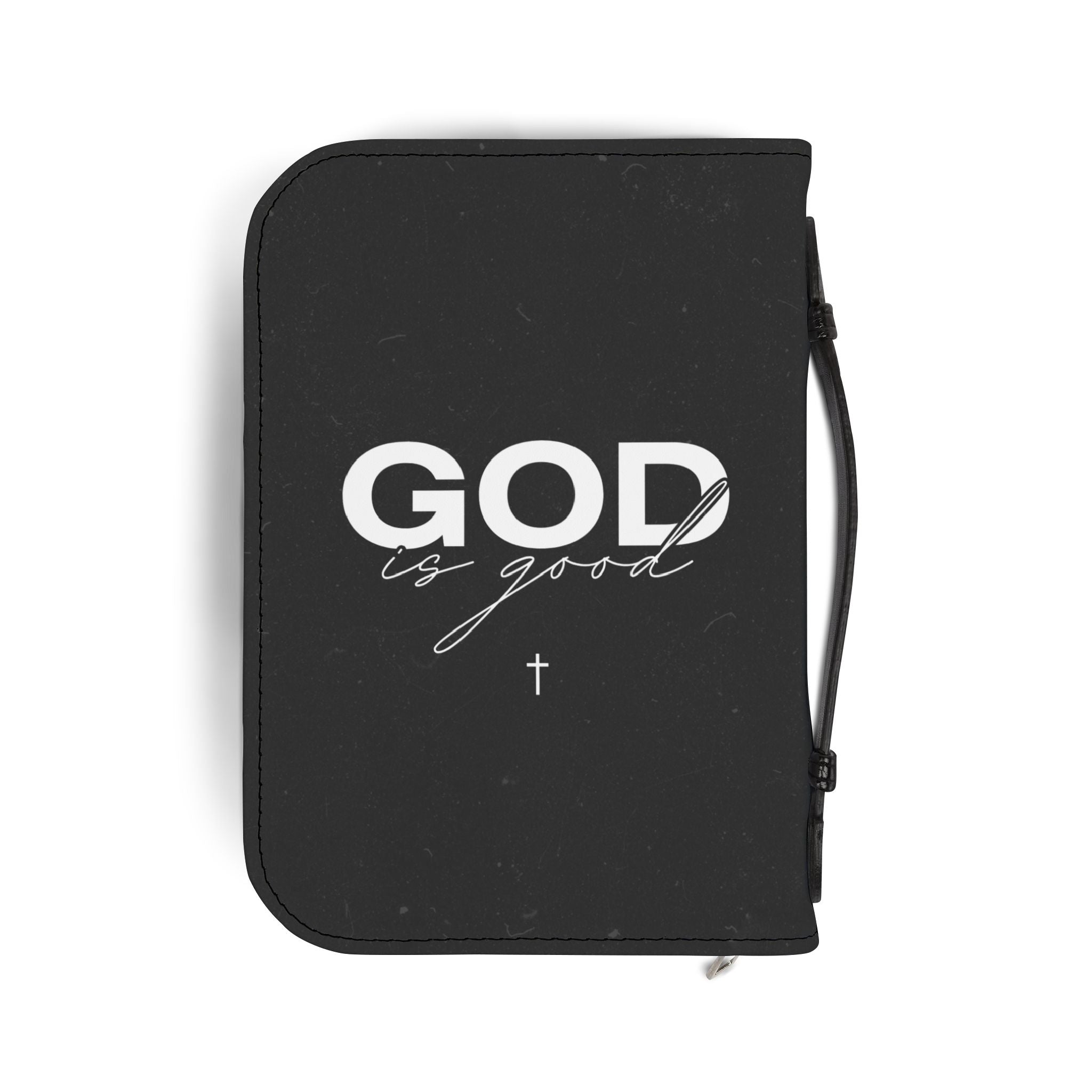 God Is Good Bible Cover — Zippered Leatherette Scripture Case