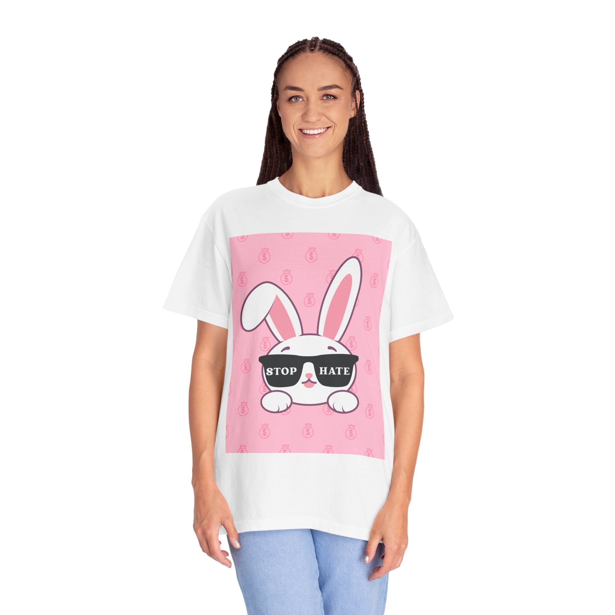 Bunny 'STOP HATE' Graphic T-Shirt